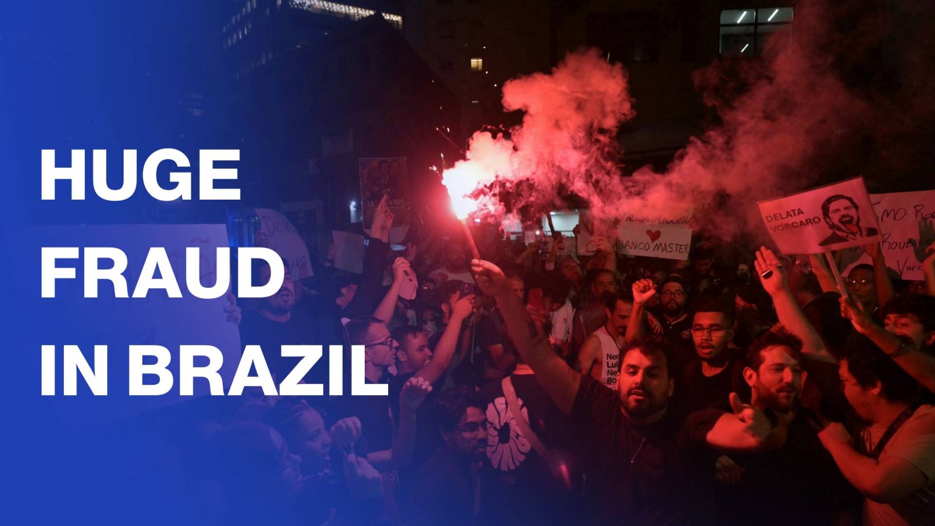 Protesters demonstrate in Sao Paulo over Master Bank fraud scandal