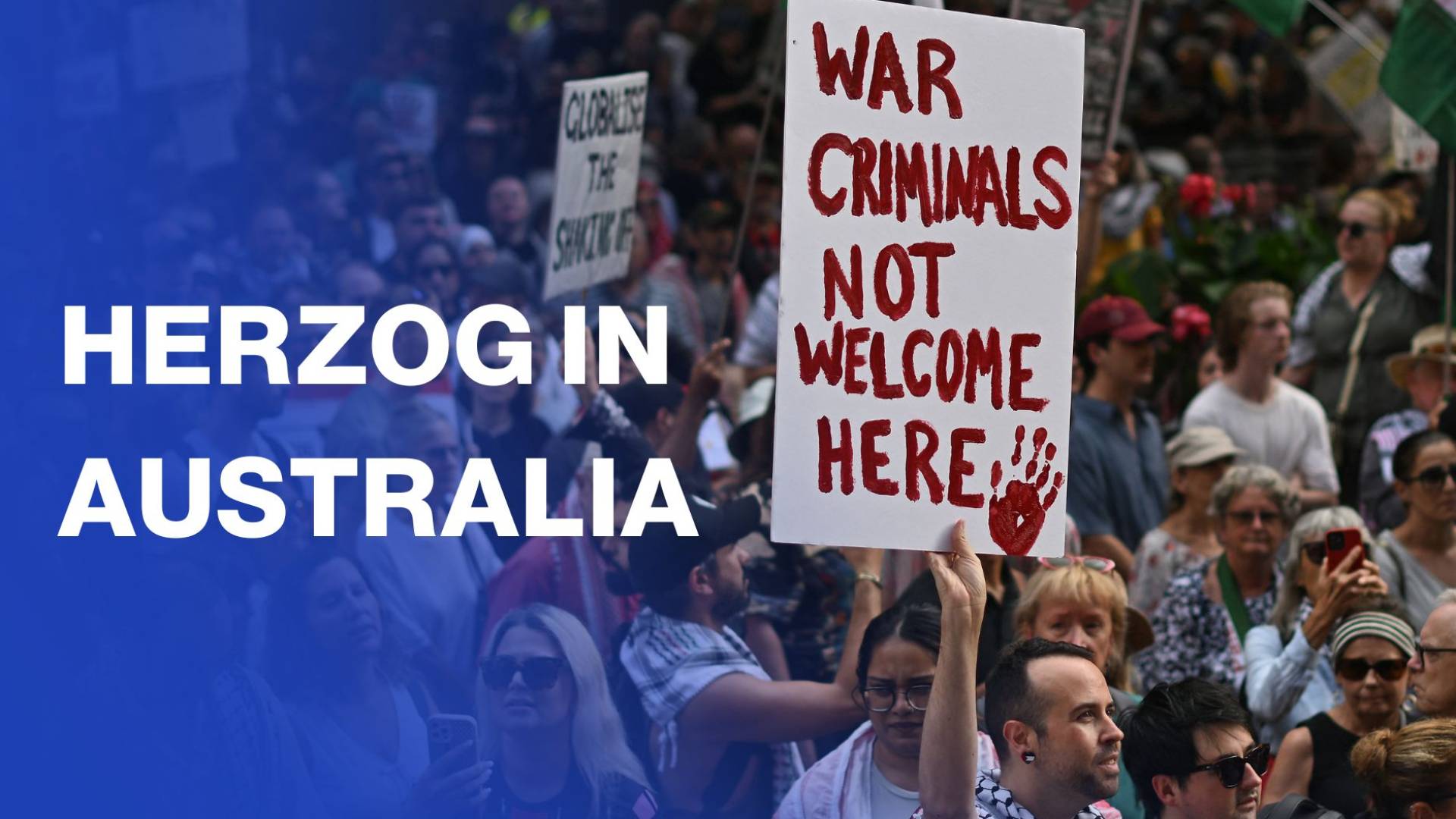 'Israeli' president lays stones brought from Jerusalem at Bondi Beach shooting site