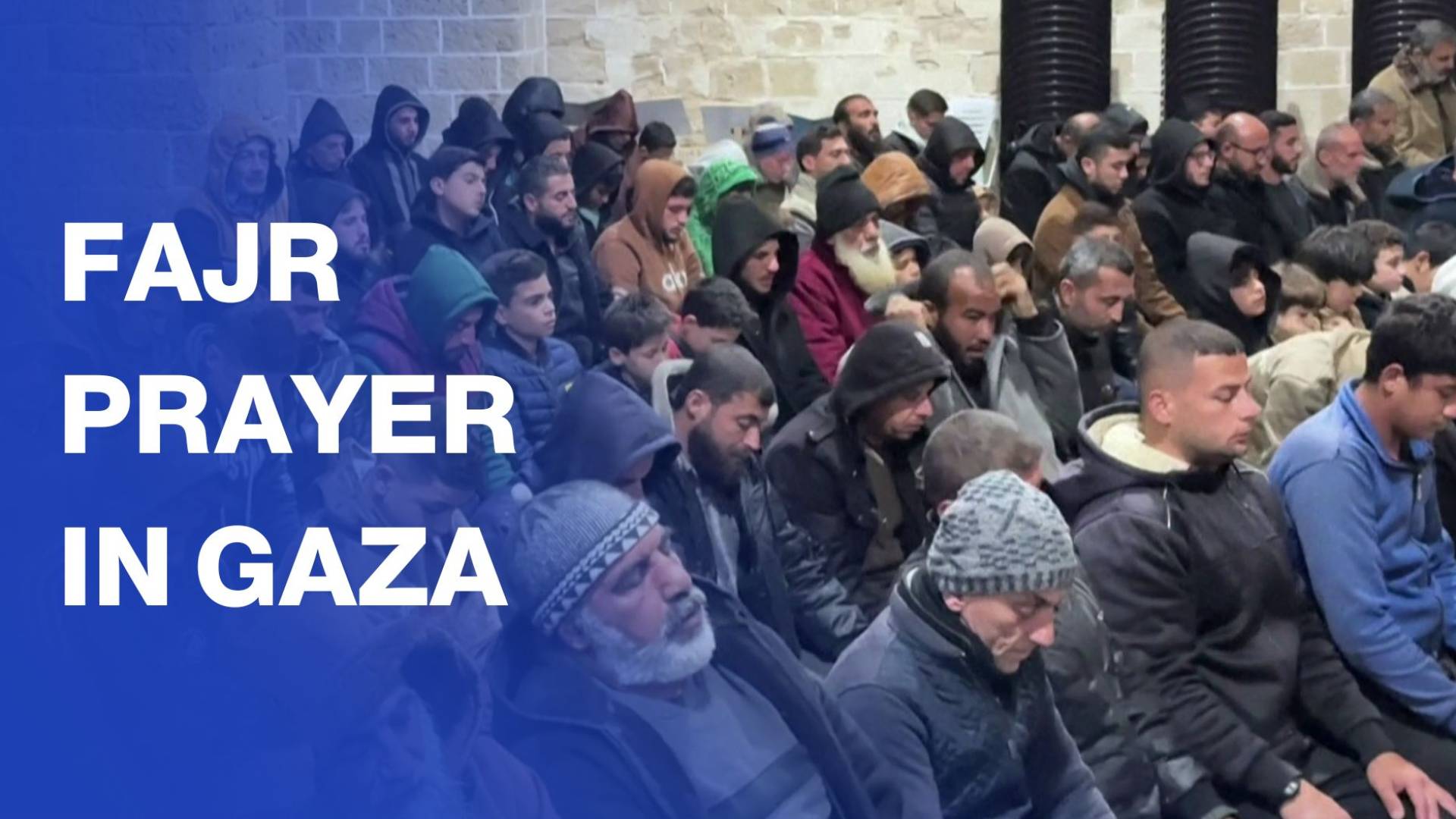 Gazans perform first Ramadan morning prayers