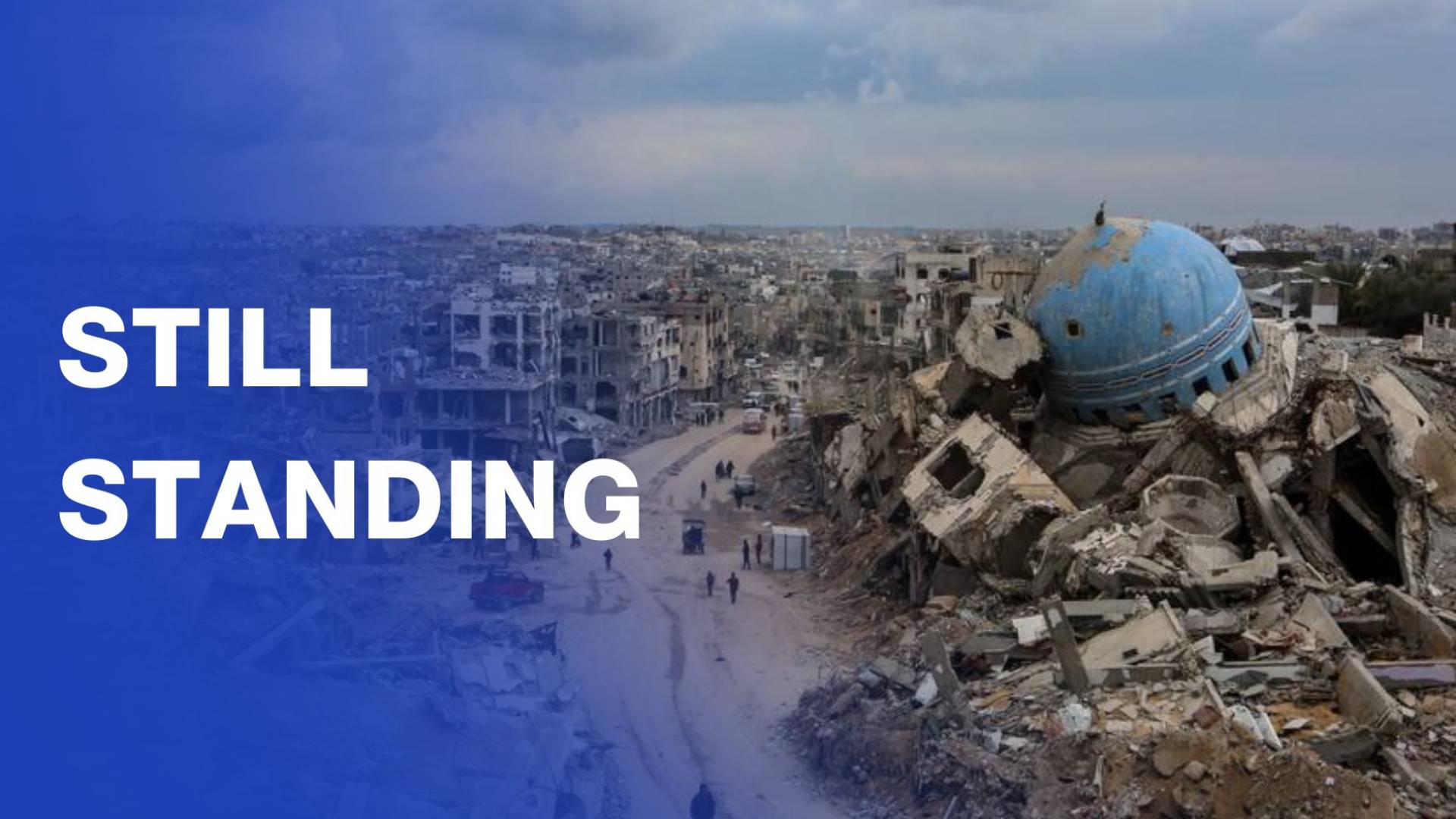 Gazans perform first Ramadan Friday prayer at destroyed mosque