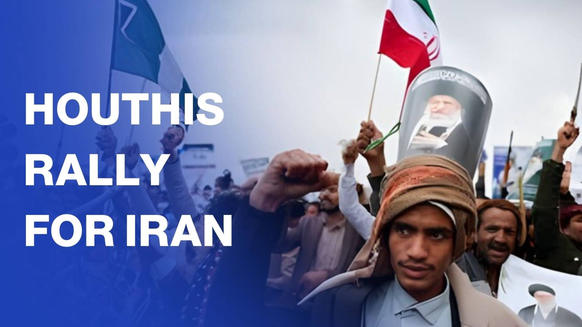 Houthi supporters rally in Sanaa in support of Iran and Lebanon