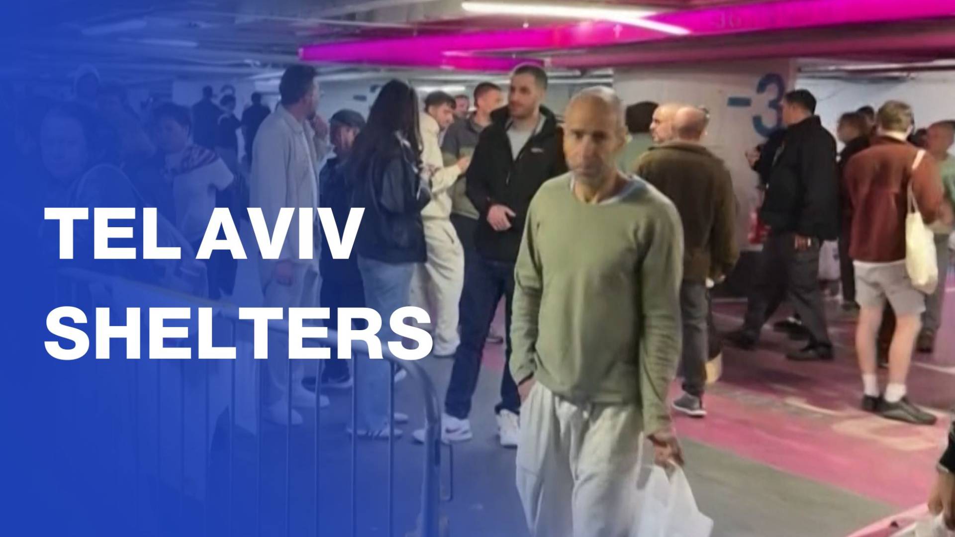 Tel Aviv residents seek shelter during Iranian missile barrage