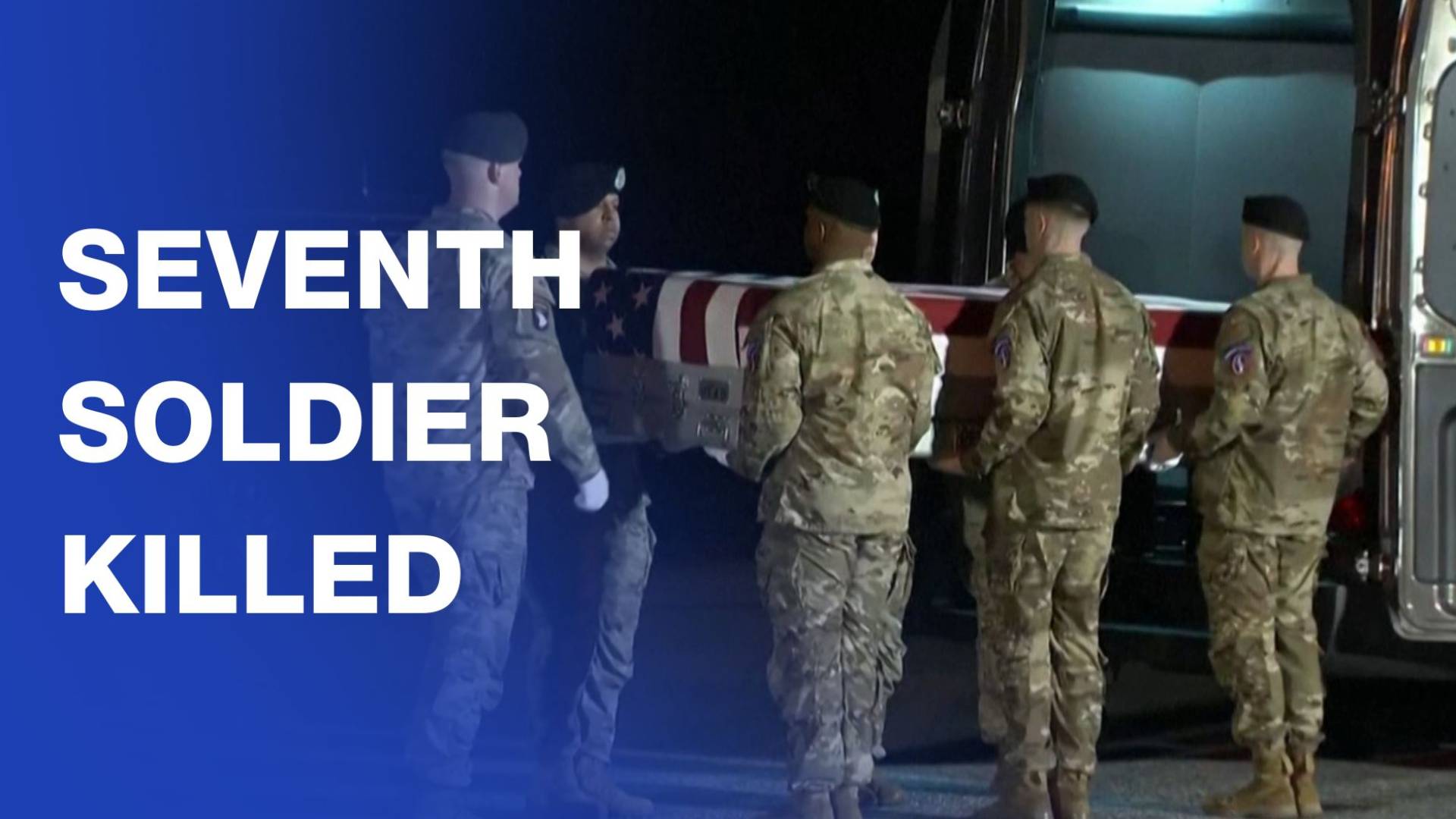 Seventh US soldier killed in the war against Iran returns to dover