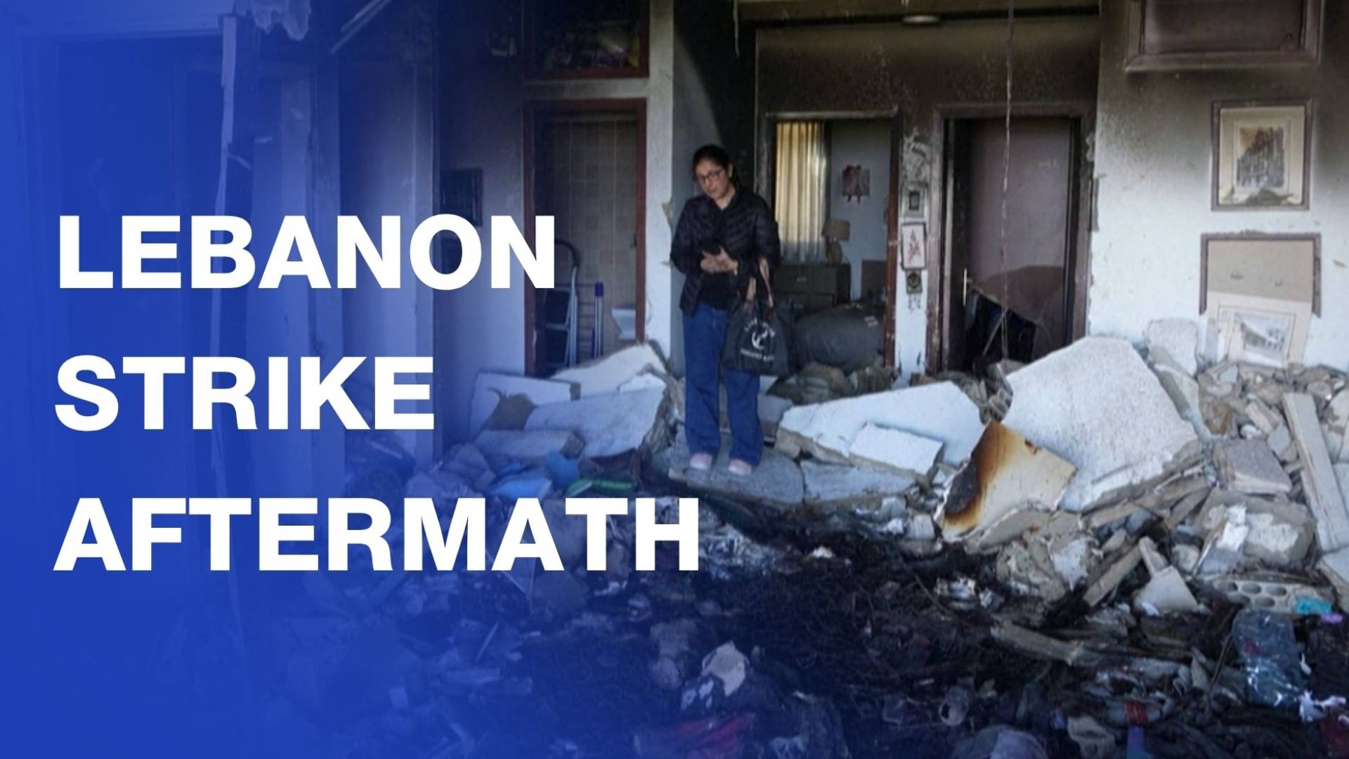 Shrapnel and bloodstains after ‘Israeli’ strike near Beirut