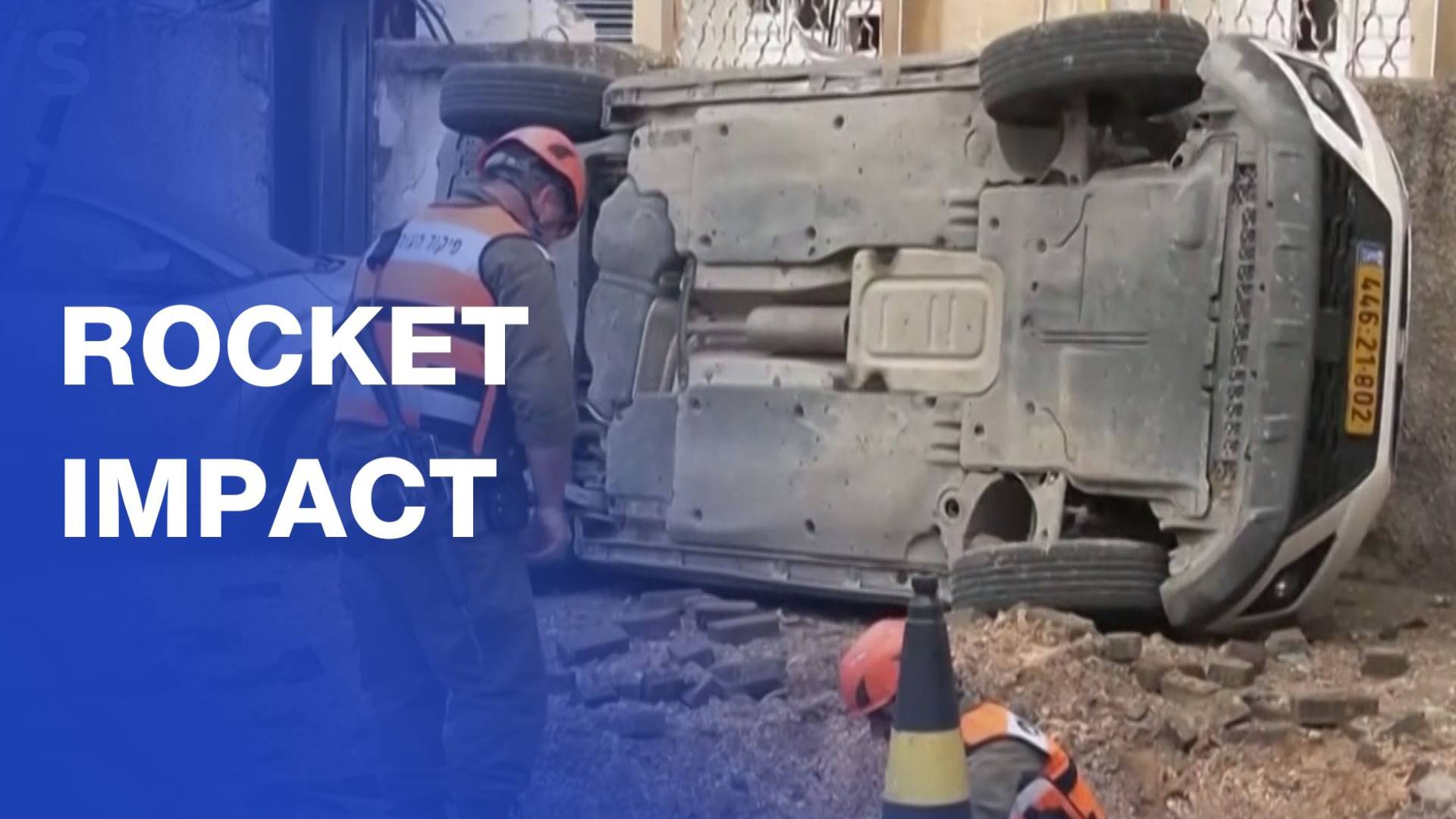 The aftermath of a direct rocket impact in Kafr Qasim