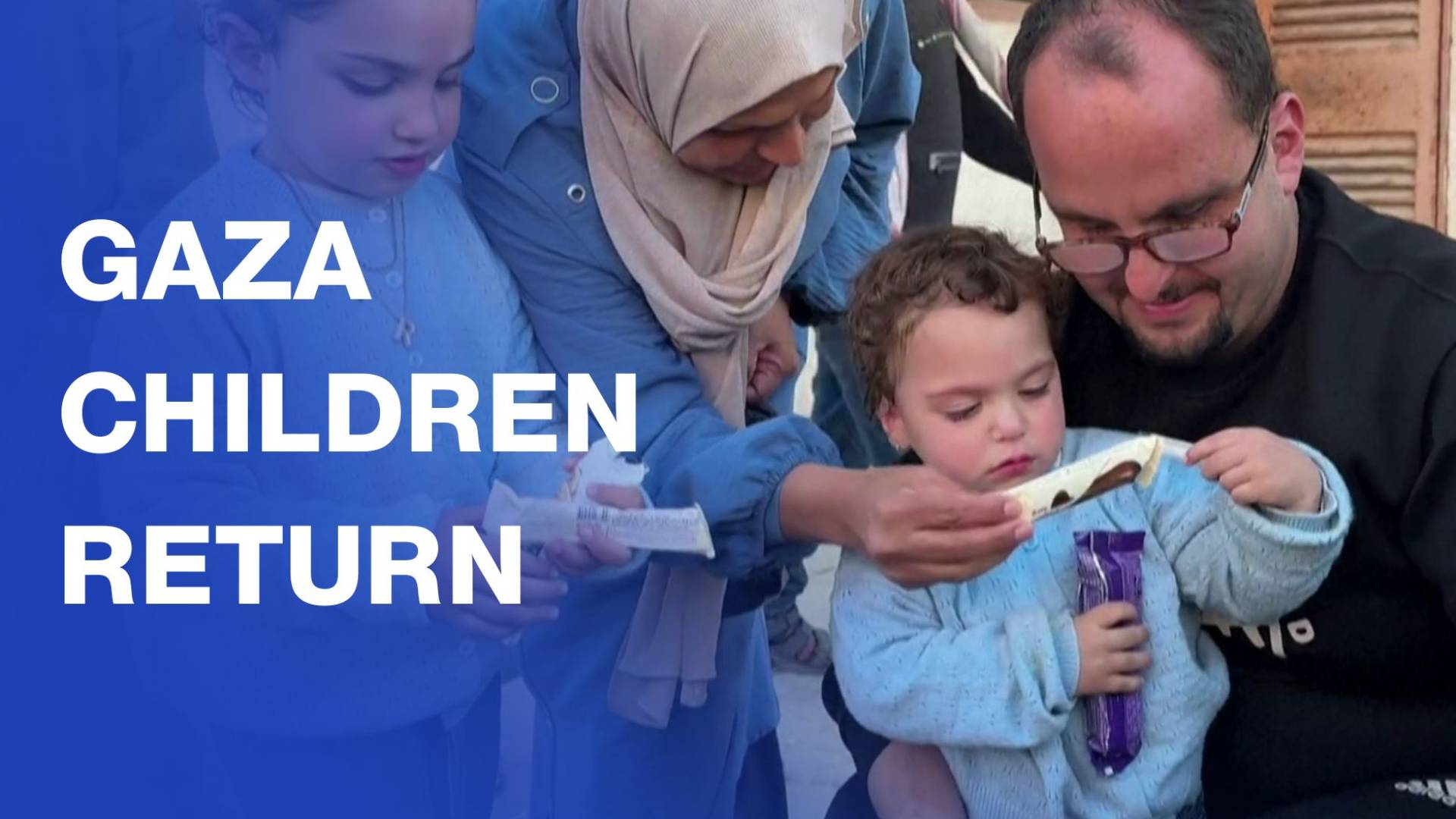 Gaza children treated in Egypt return home, reunite with relatives