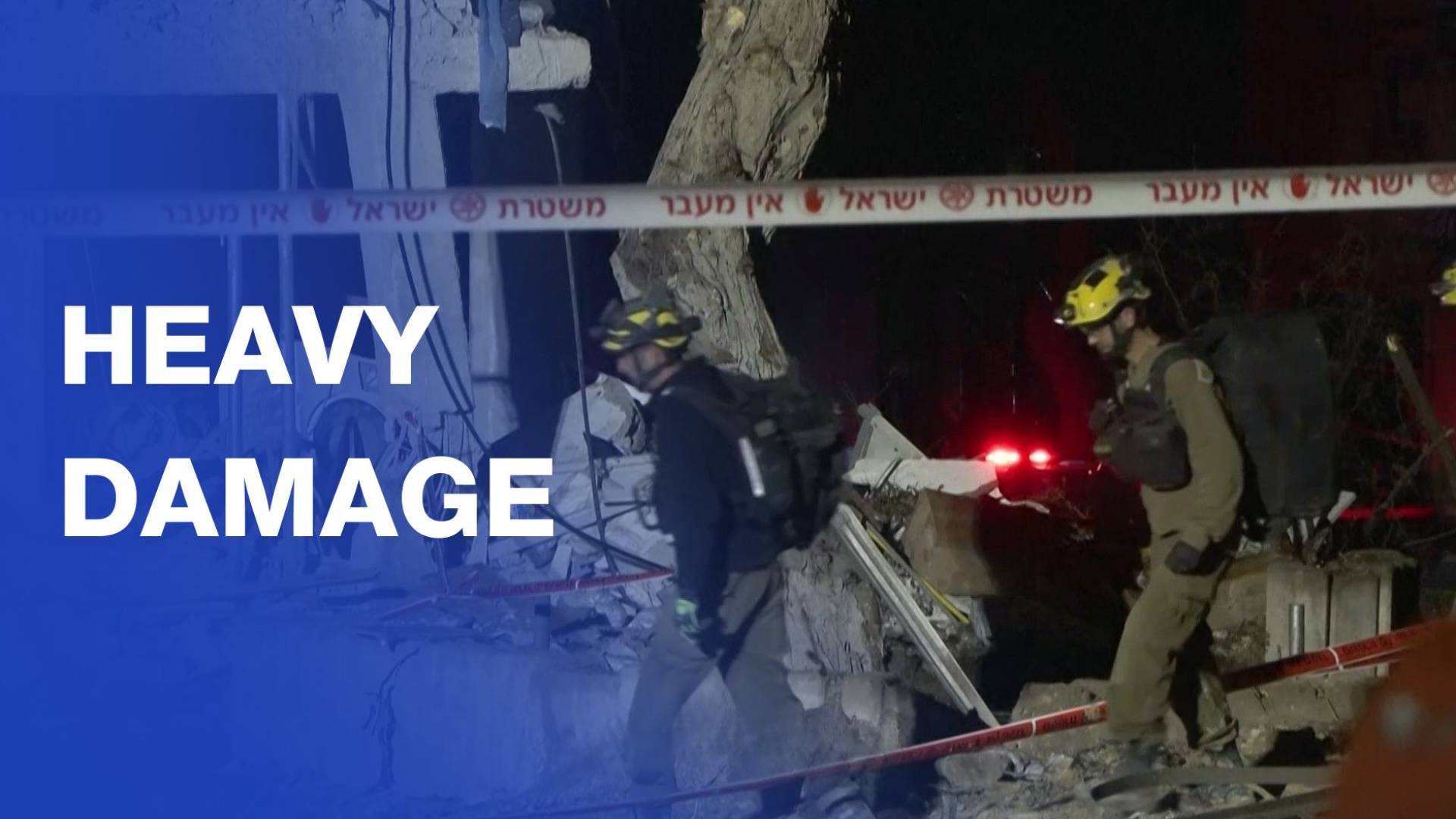 Heavy damage to homes and public transport in 'Israel'