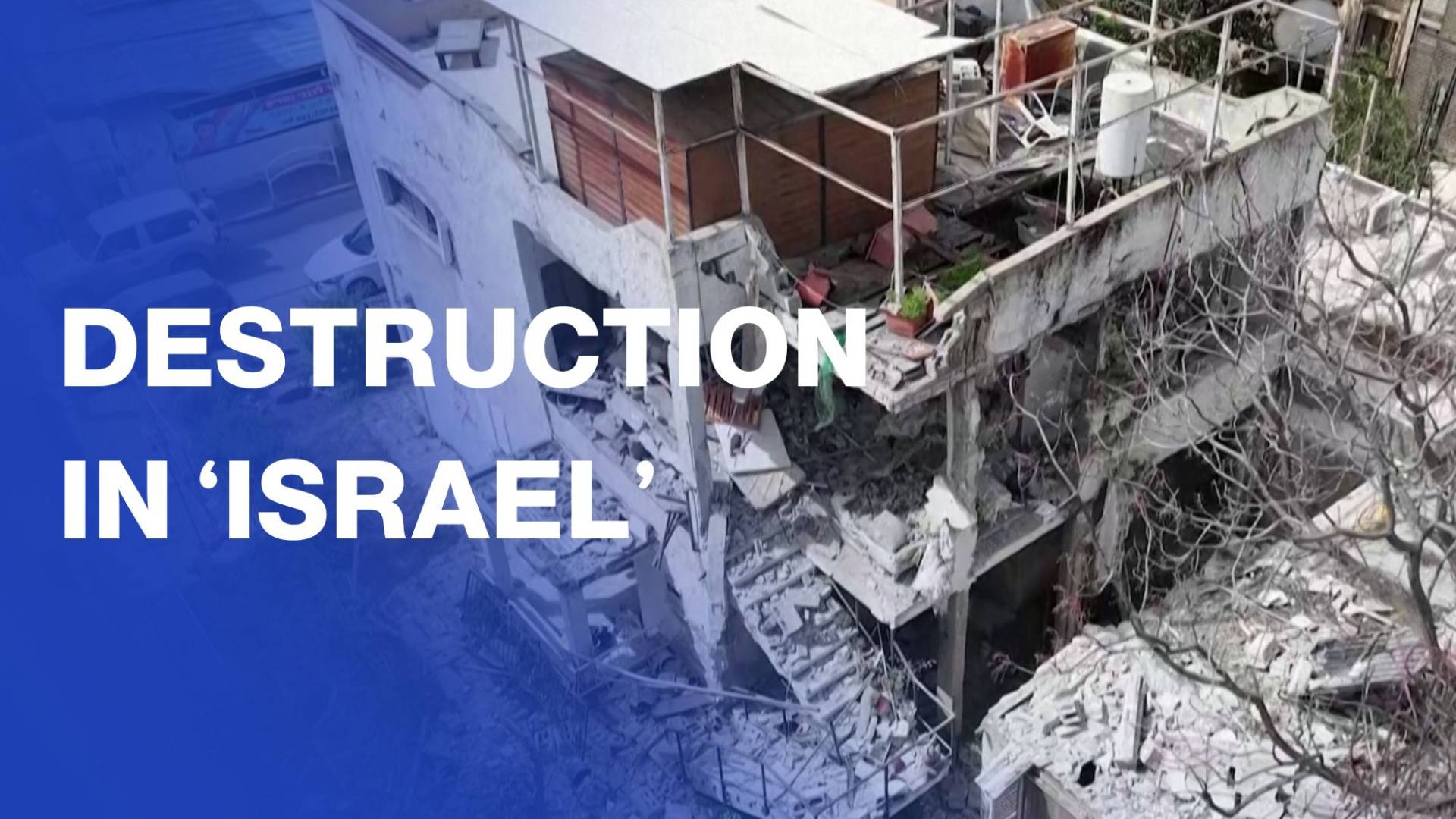 Destruction in ‘Israeli’ following Iranian overnight missile strikes