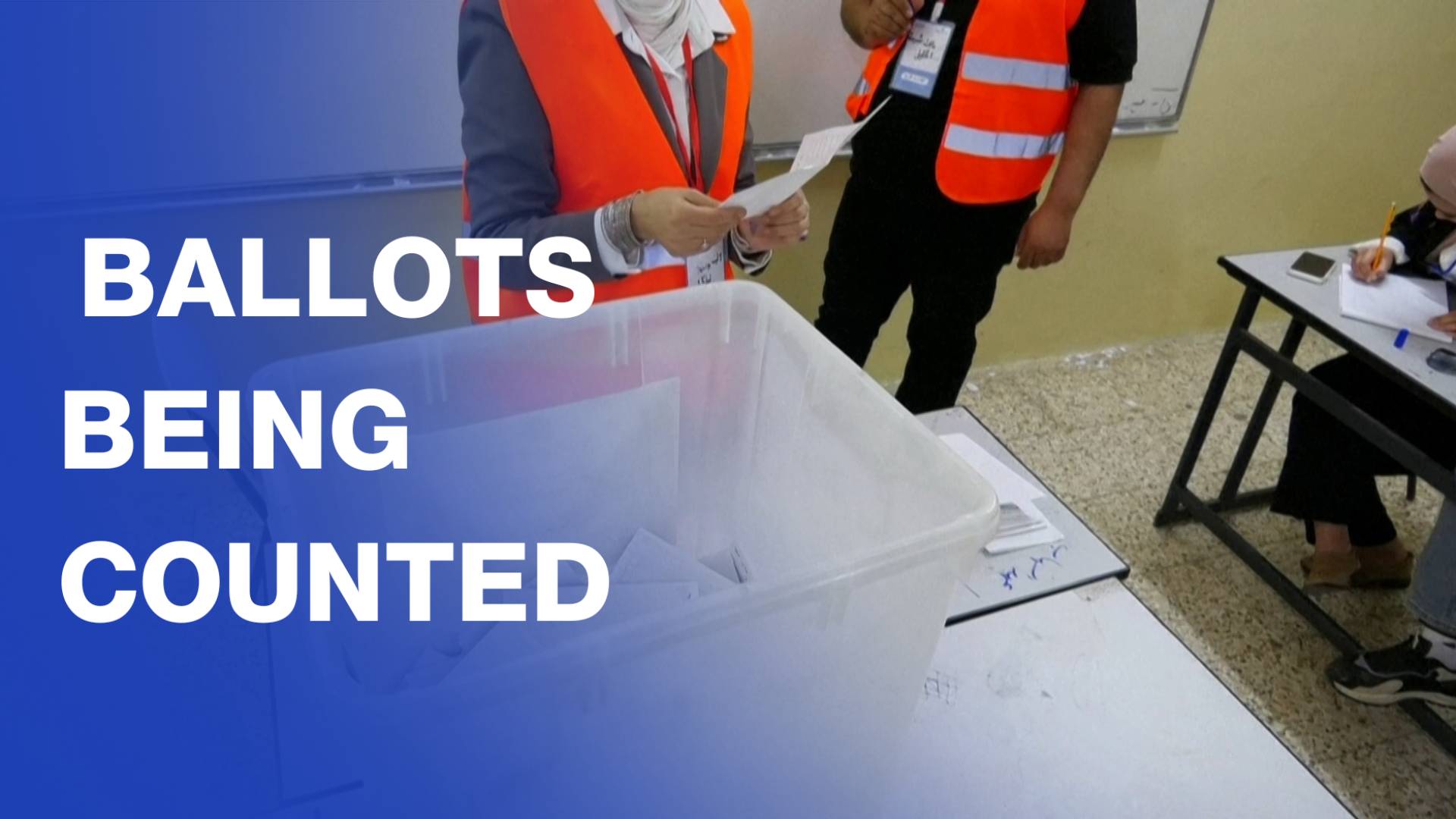 Vote counting in Palestinian municipal elections