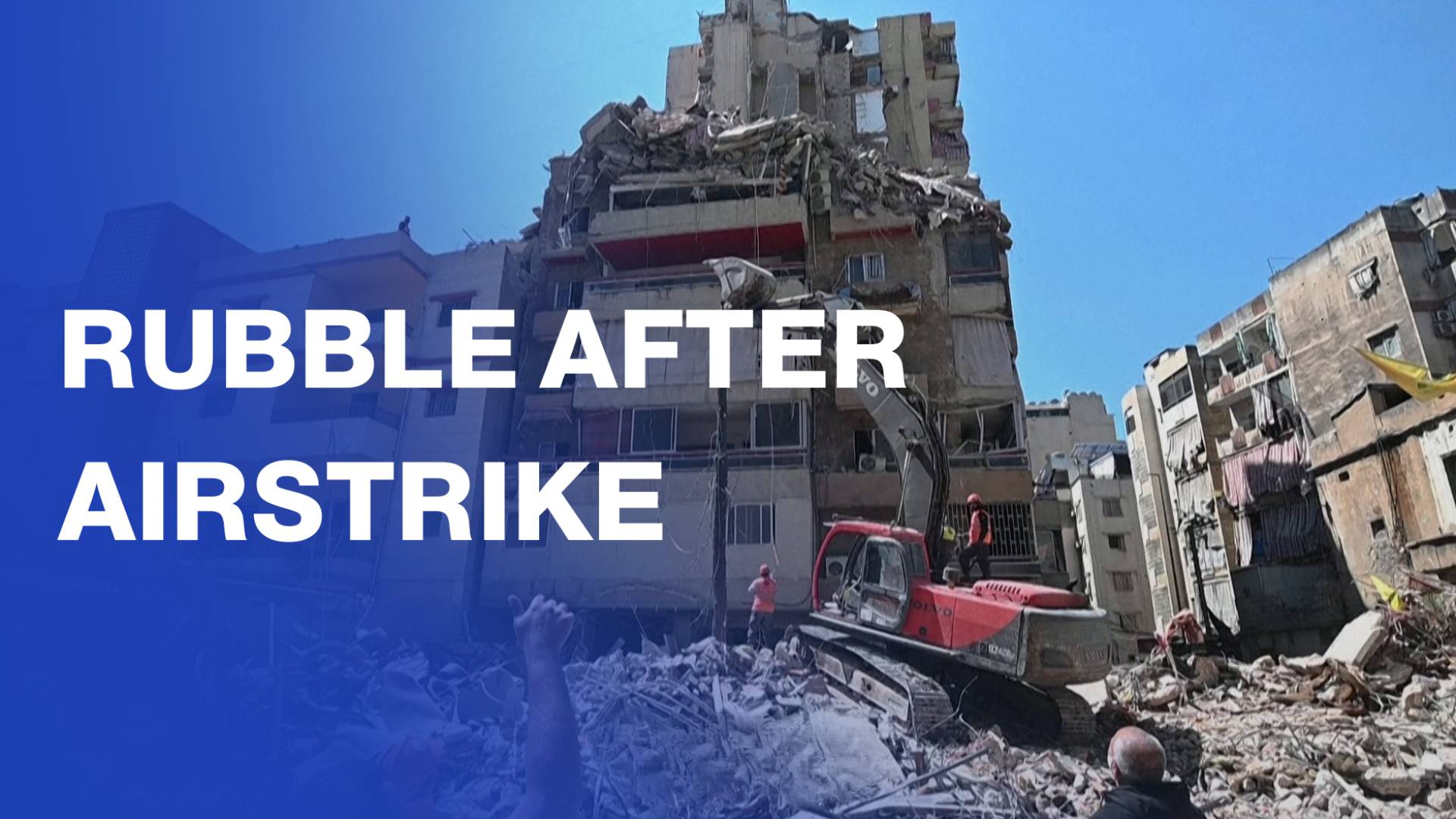 Aftermath of strike in south Beirut targeting Hezbollah