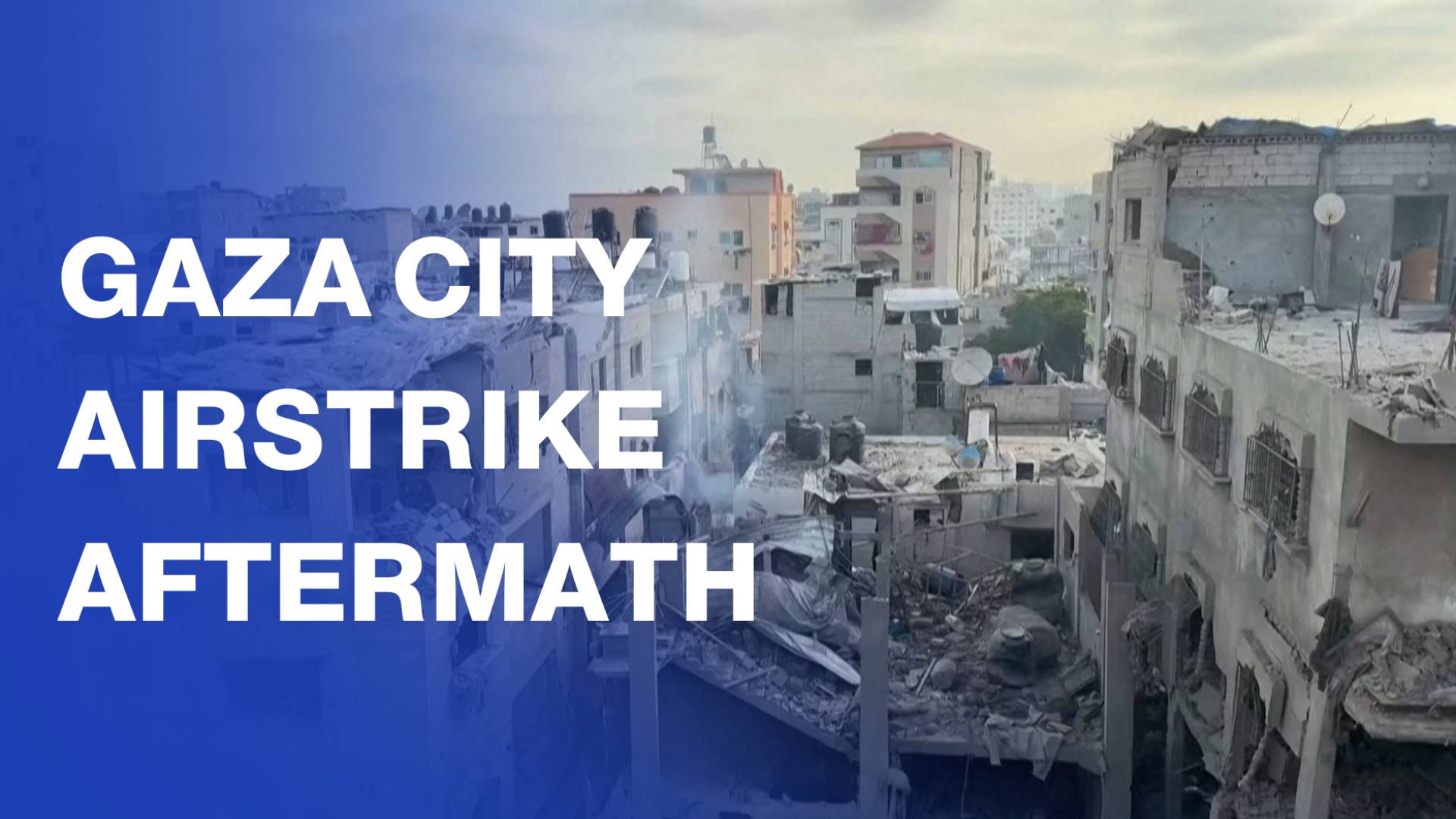 Palestinians inspect damage after ‘Israeli’ airstrike in Gaza City