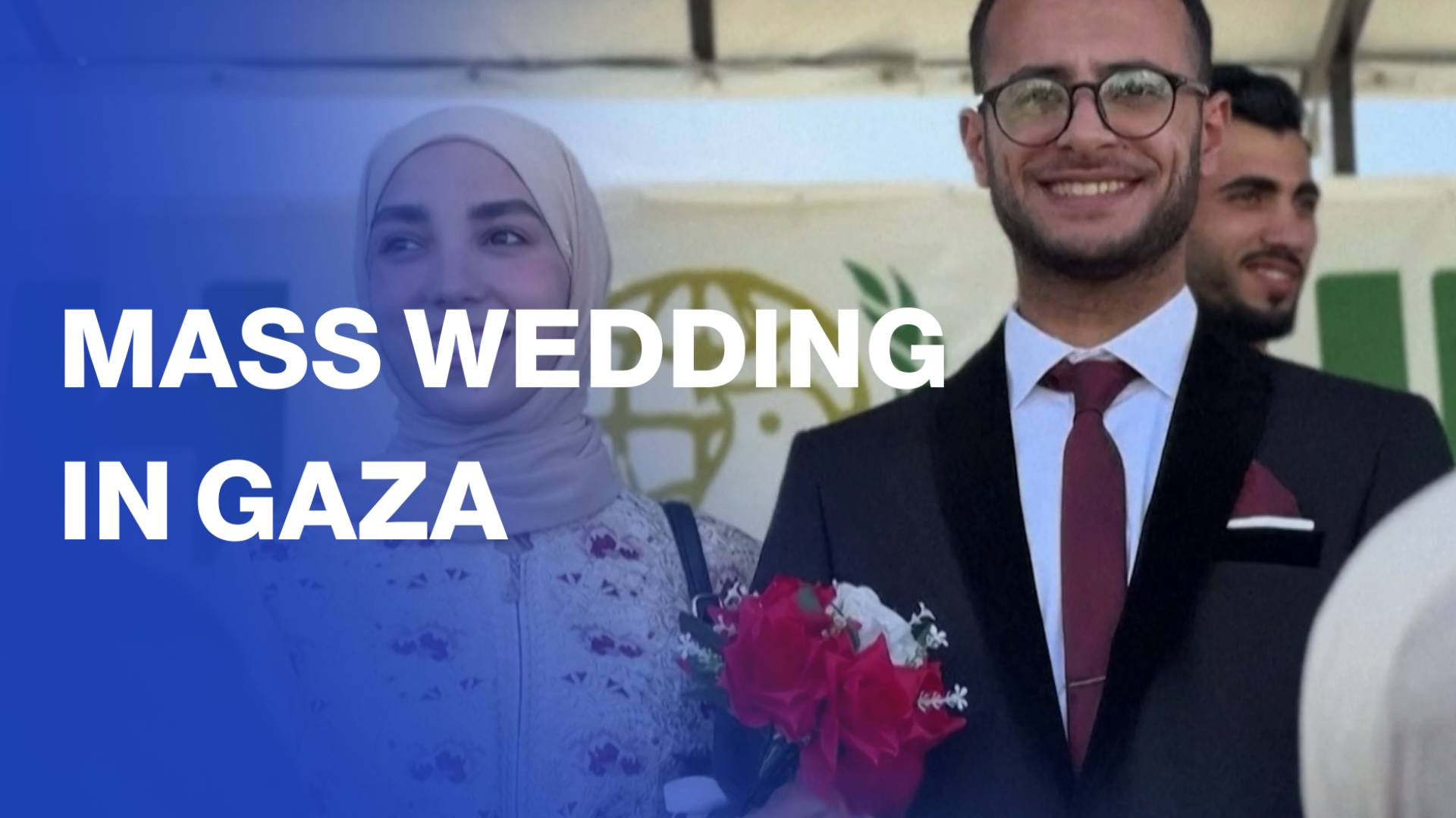 Palestinians celebrate mass wedding in Gaza City amid war ruins