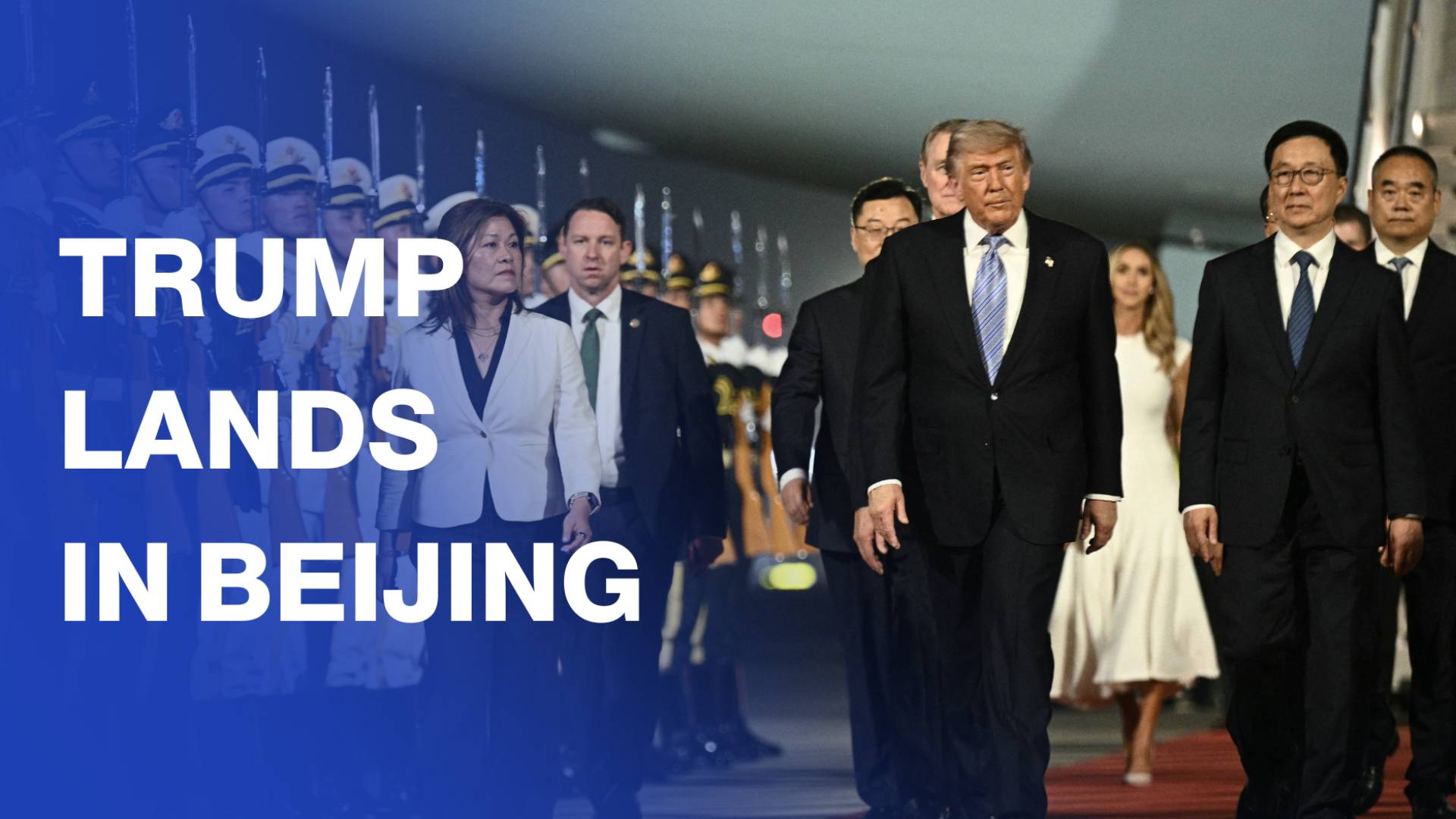 Donald Trump arrives in Beijing for summit with Xi Jinping
