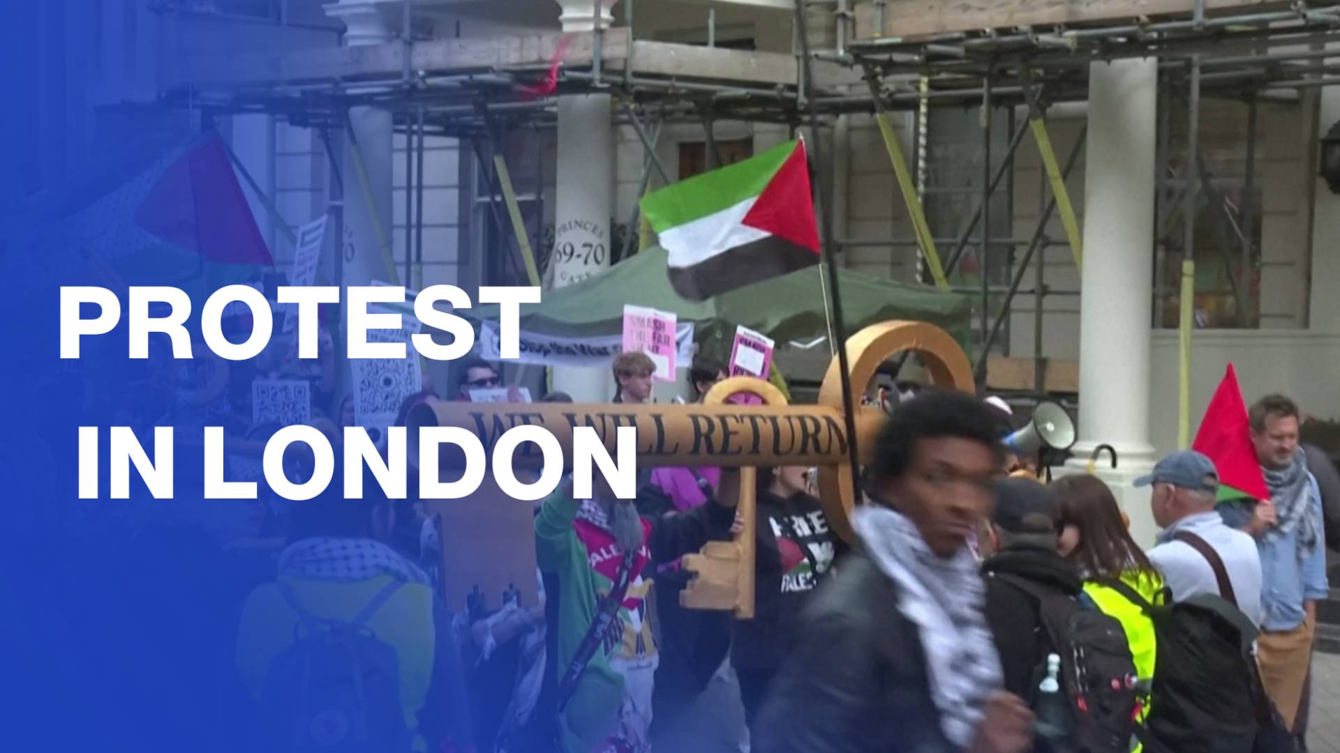Thousands join pro-Palestinian march and counter far-right rally in London