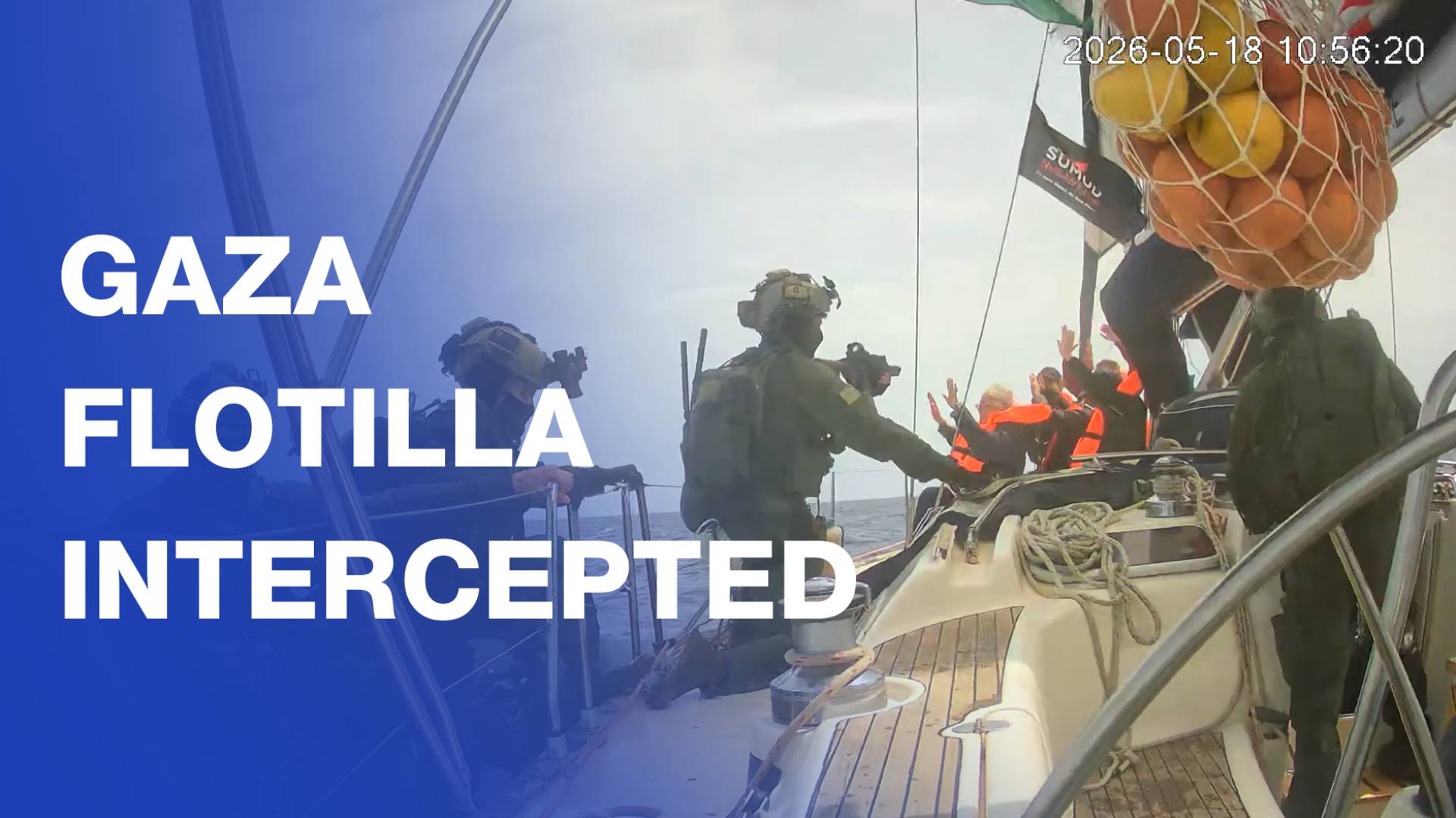 ‘Israeli’ forces intercept Gaza aid flotilla in international waters