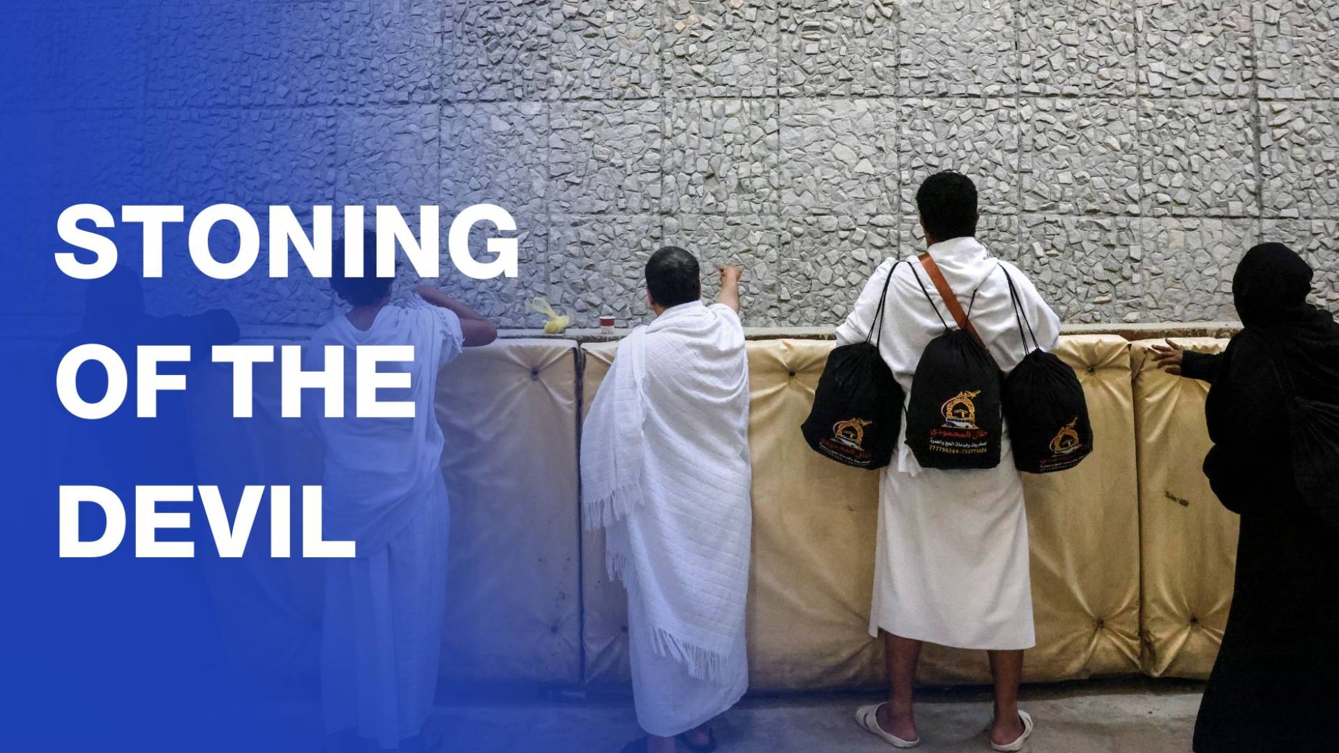 Pilgrims perform the stoning of the devil ritual during Hajj