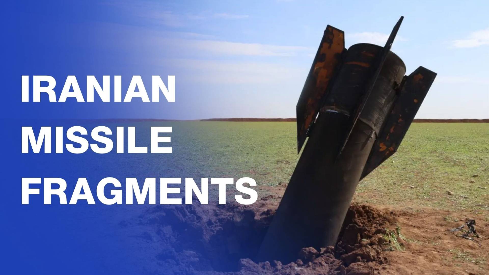 Images of Iranian missile fragments in agricultural land near Syrian capital