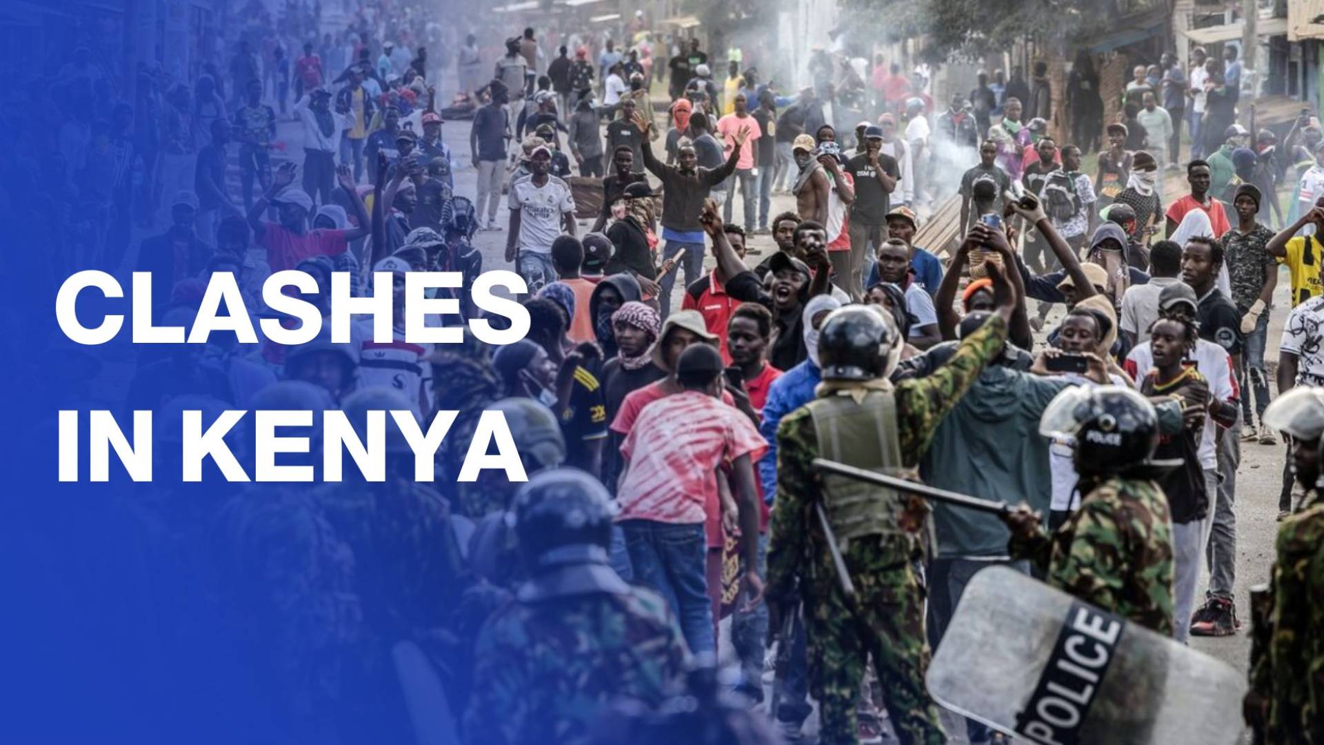 Clashes between Kenyan police, protesters demonstrating over US Ebola centre