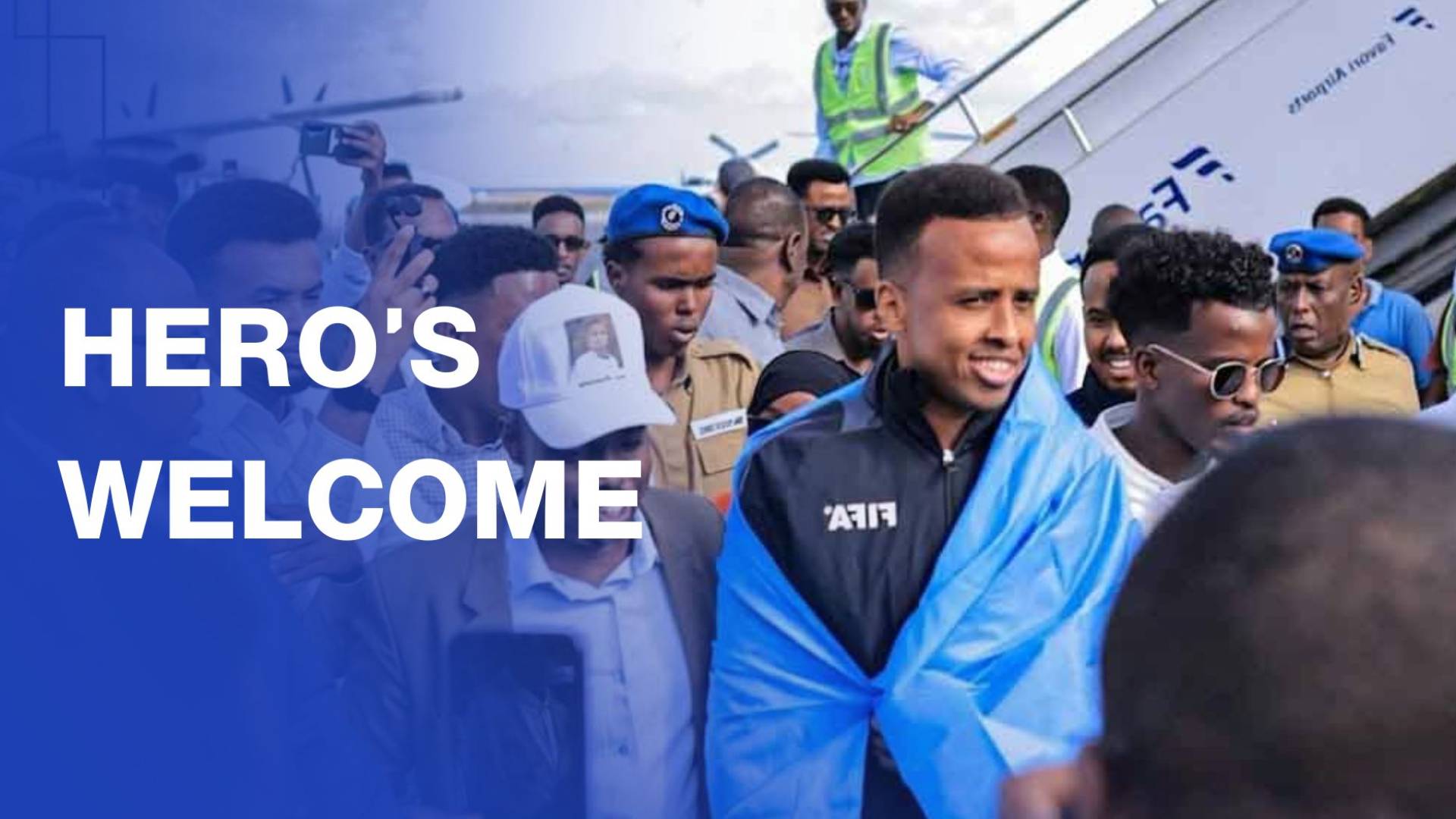 Somali referee returns to hero’s welcome after being denied US entry