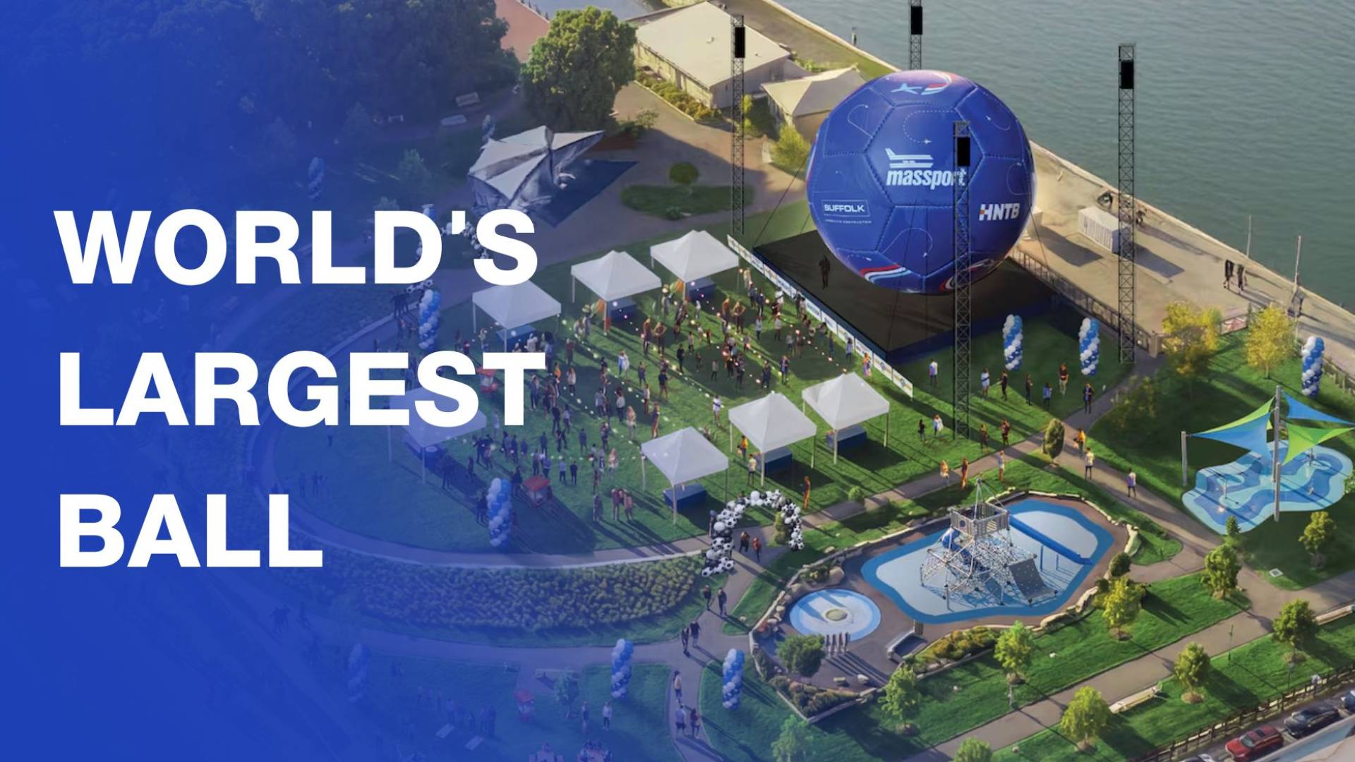 World's largest football broken in Boston