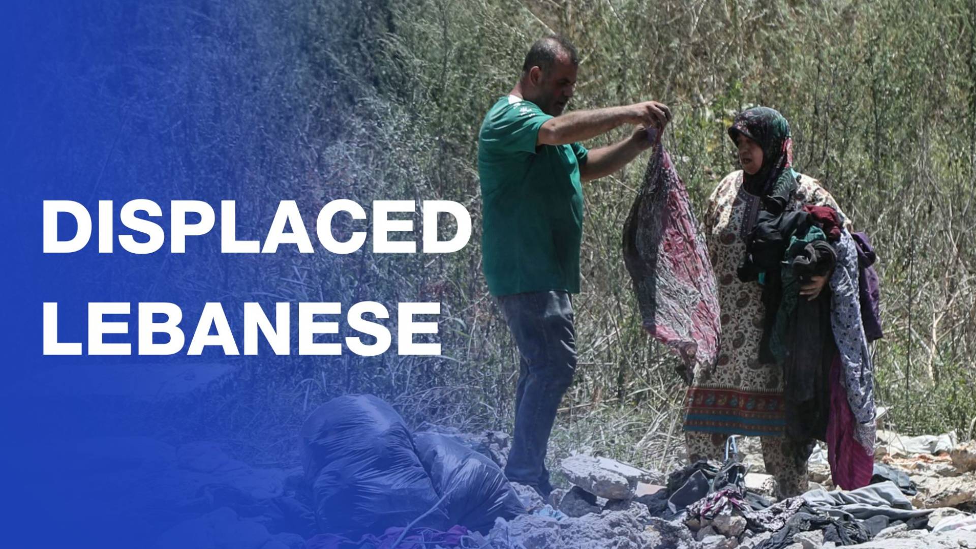 Displaced Lebanese salvage belongings from rubble in devastated southern villages