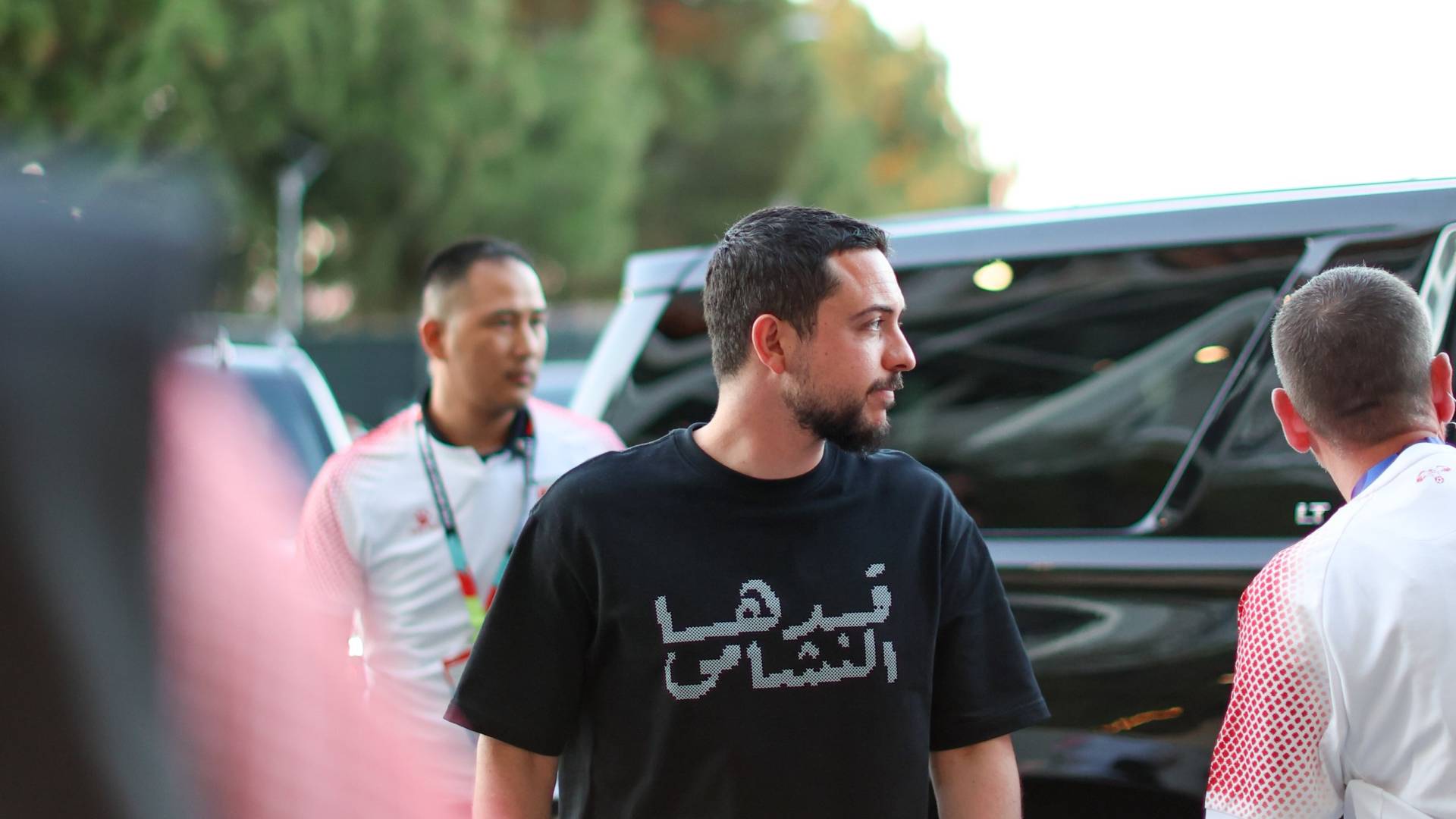 ولي العهد يلتقي نائب المستشار النمساوي على هامش مباراة النشامى