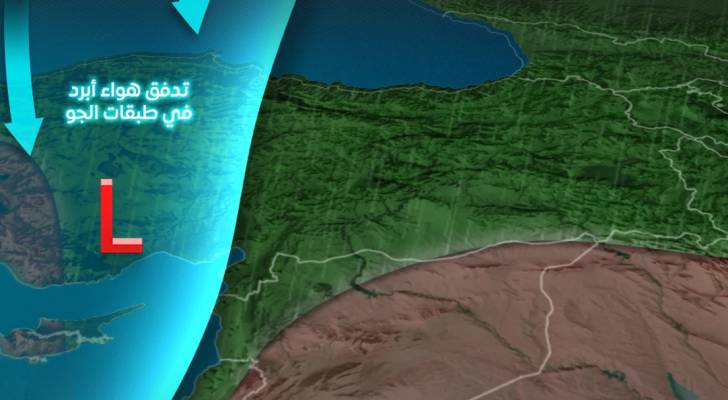 طقس العرب: منخفض جوي مبكر يؤثر على شمال بلاد الشام ويجلب الأمطار الغزيرة والبرد والسيول #عاجل 