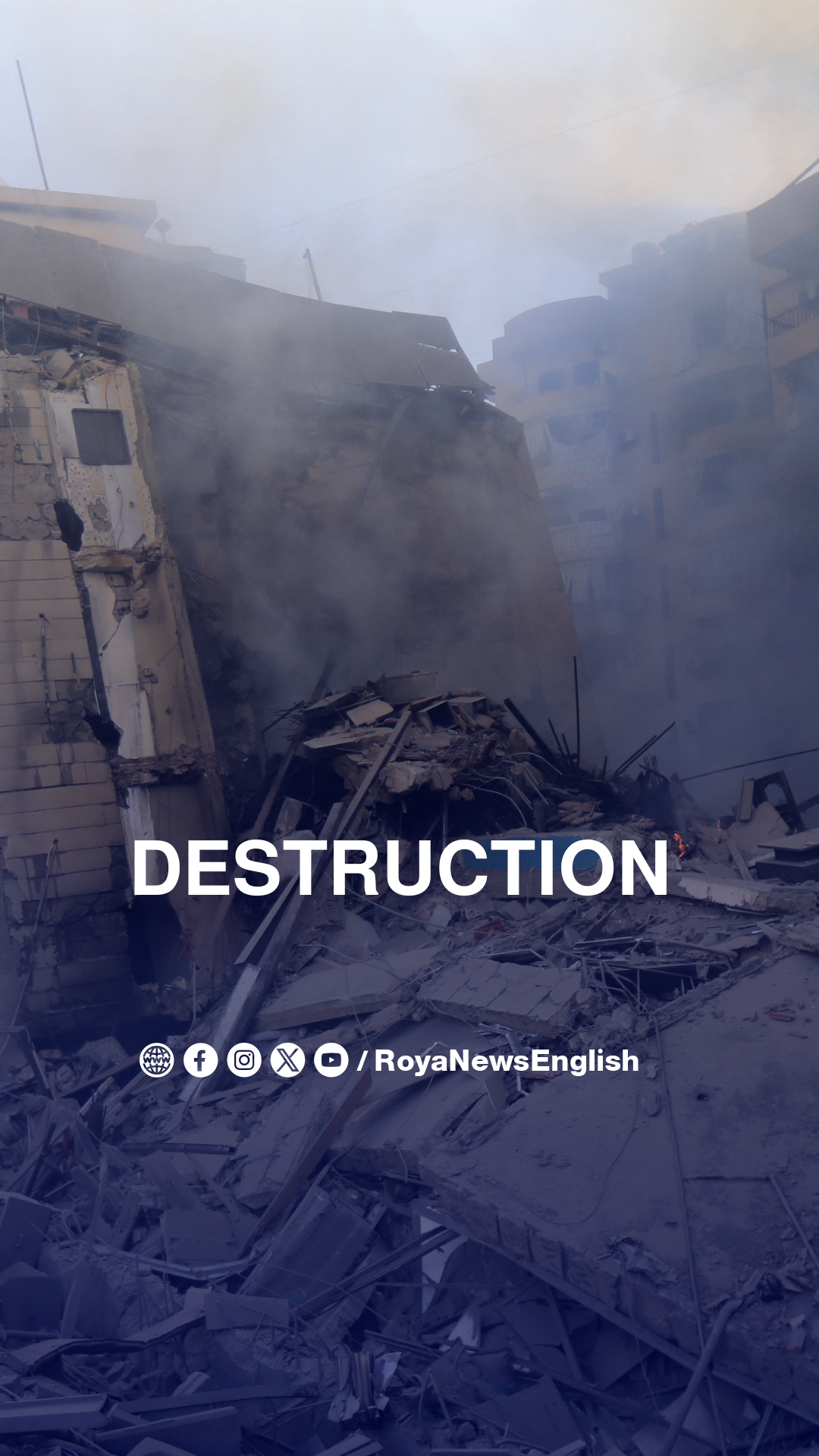 Widespread destruction in Beirut's Dahieh due to Israeli Occupation attacks