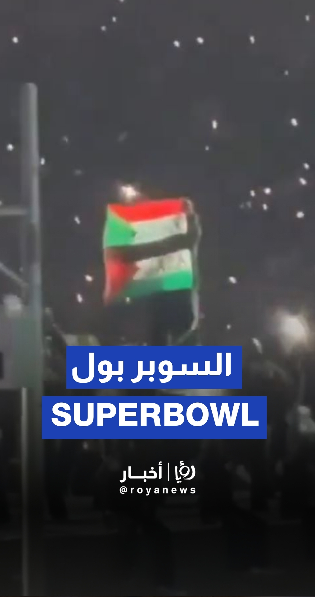 Palestine, Sudan flags raised in Superbowl