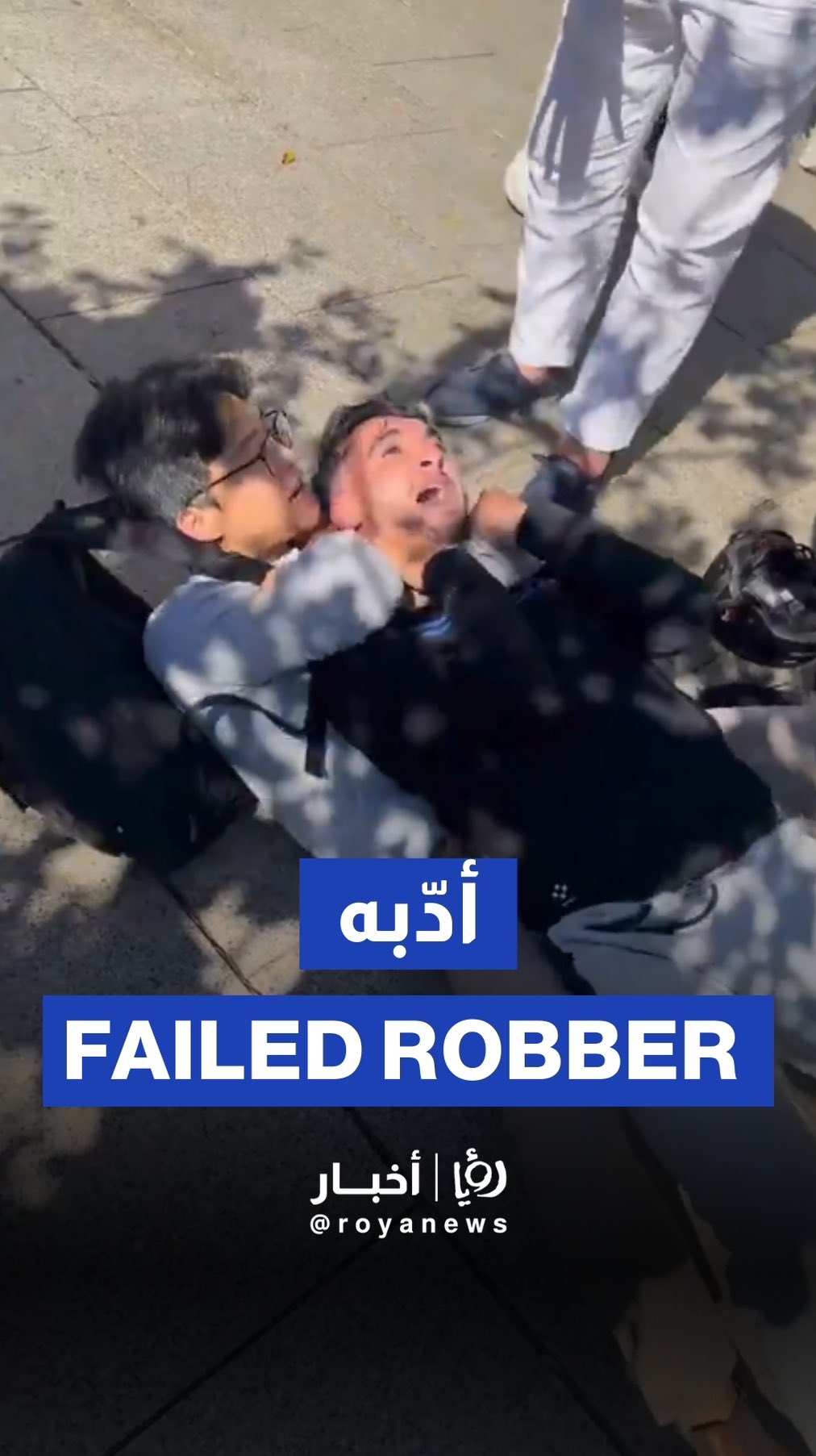 Chinese tourist chokeholds thief until police arrive