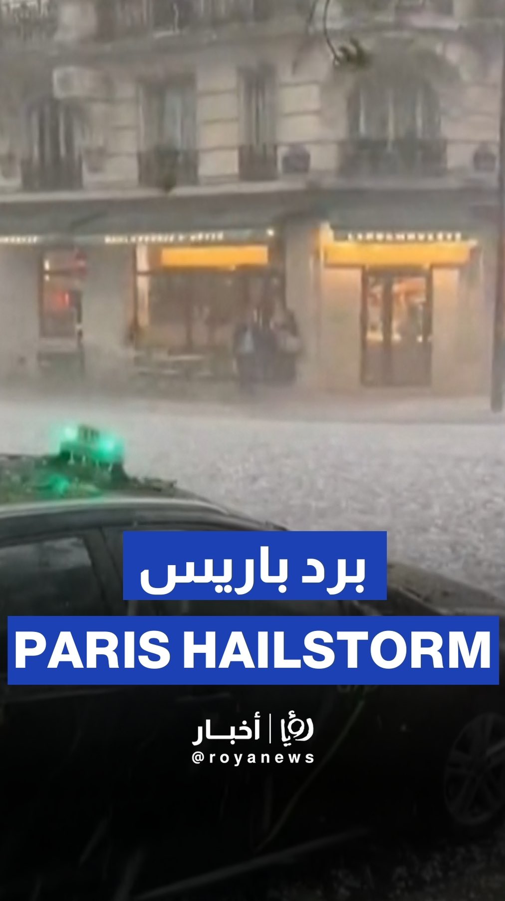 Paris hit by hailstorm