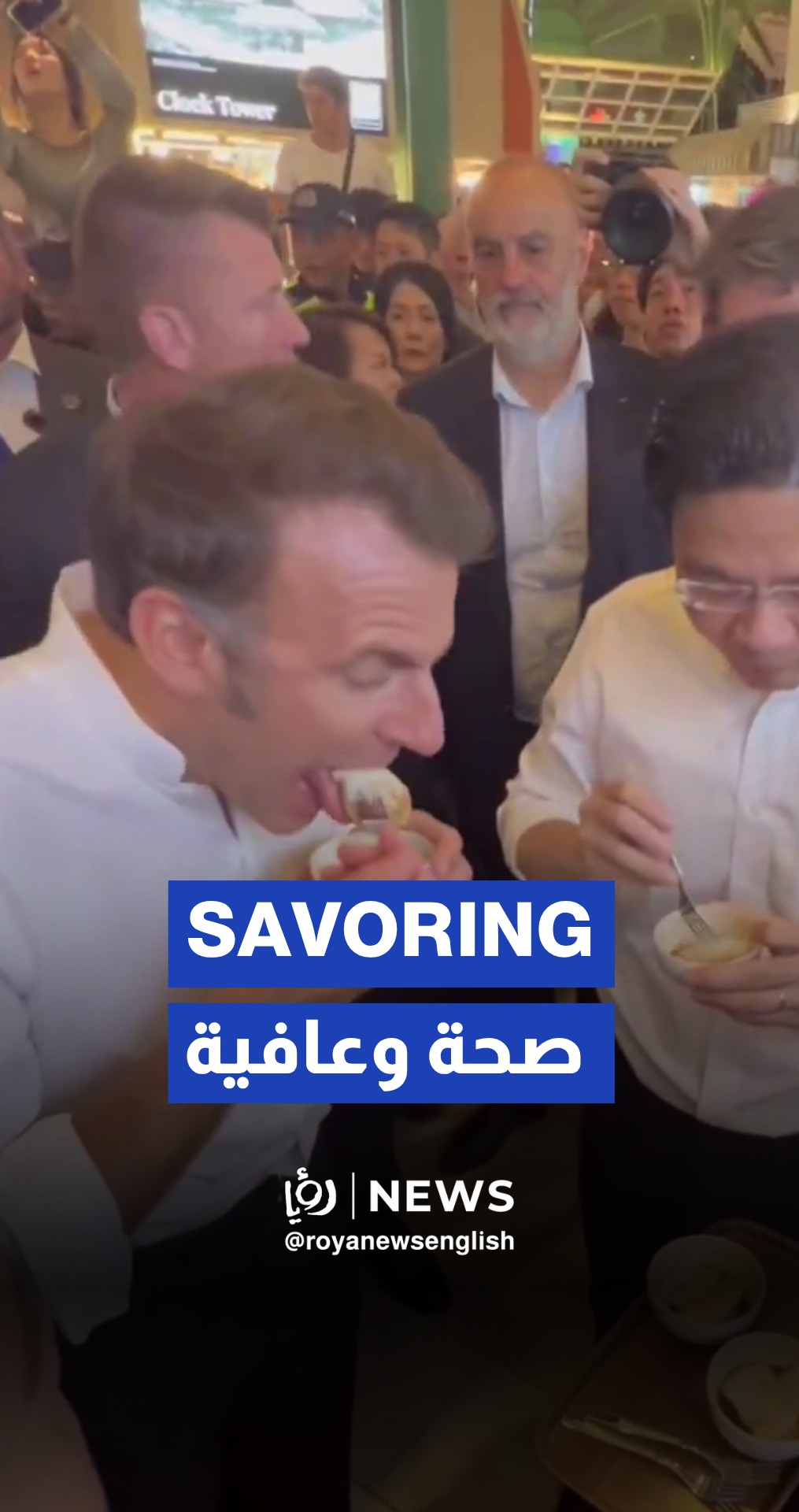 Macron enjoys Singapore street food with PM Wong