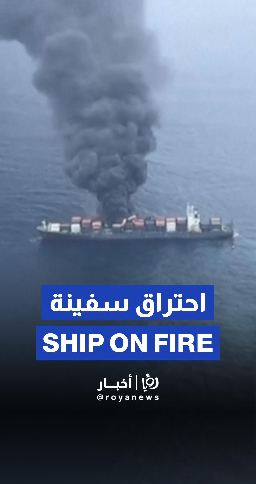 Singapore-flagged container ship on fire off India's coast