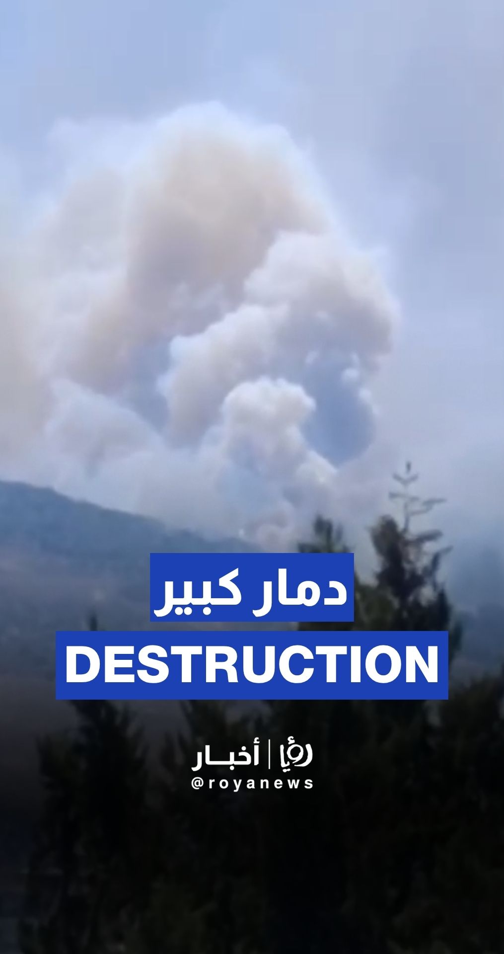 Smoke rises after 'Israeli' strikes on Nabatieh