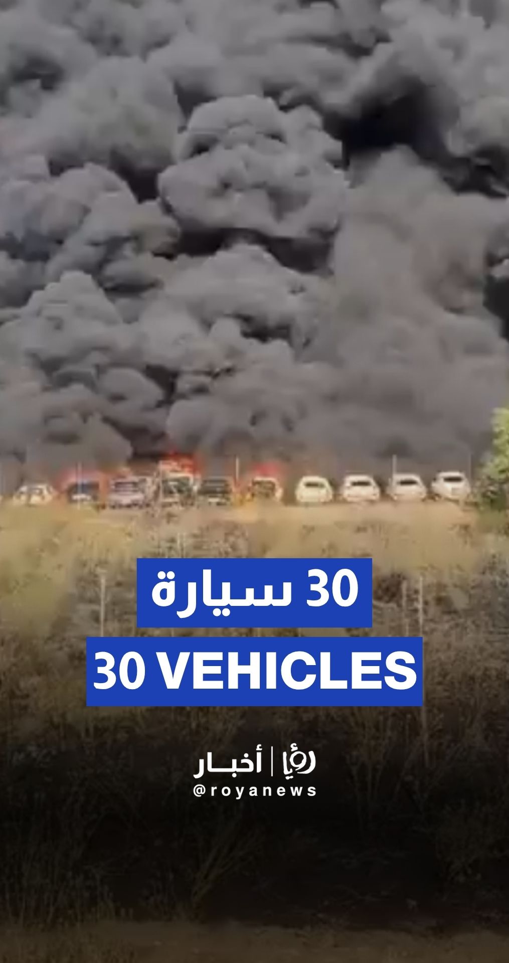 Massive fire engulfs over 30 vehicles in Madrid
