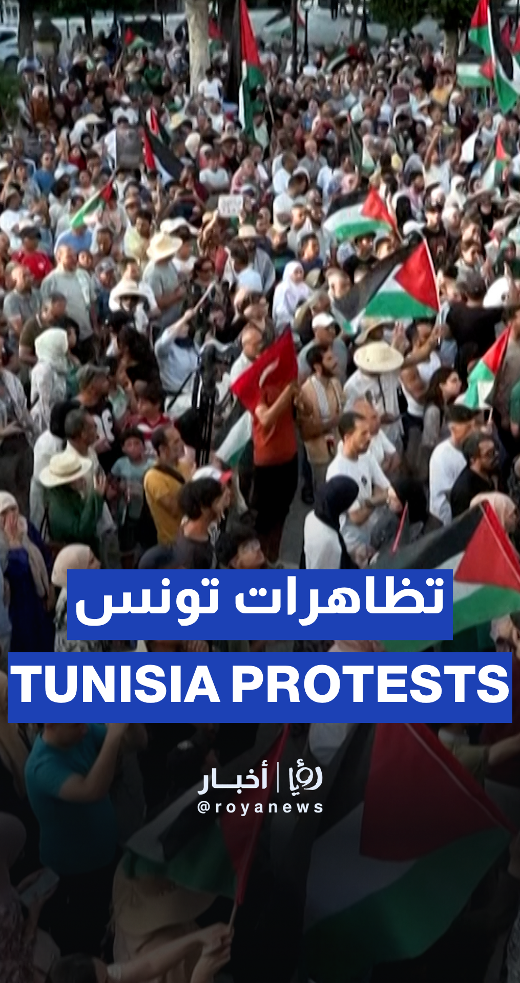 Protests in Tunisia in solidarity with Gaza