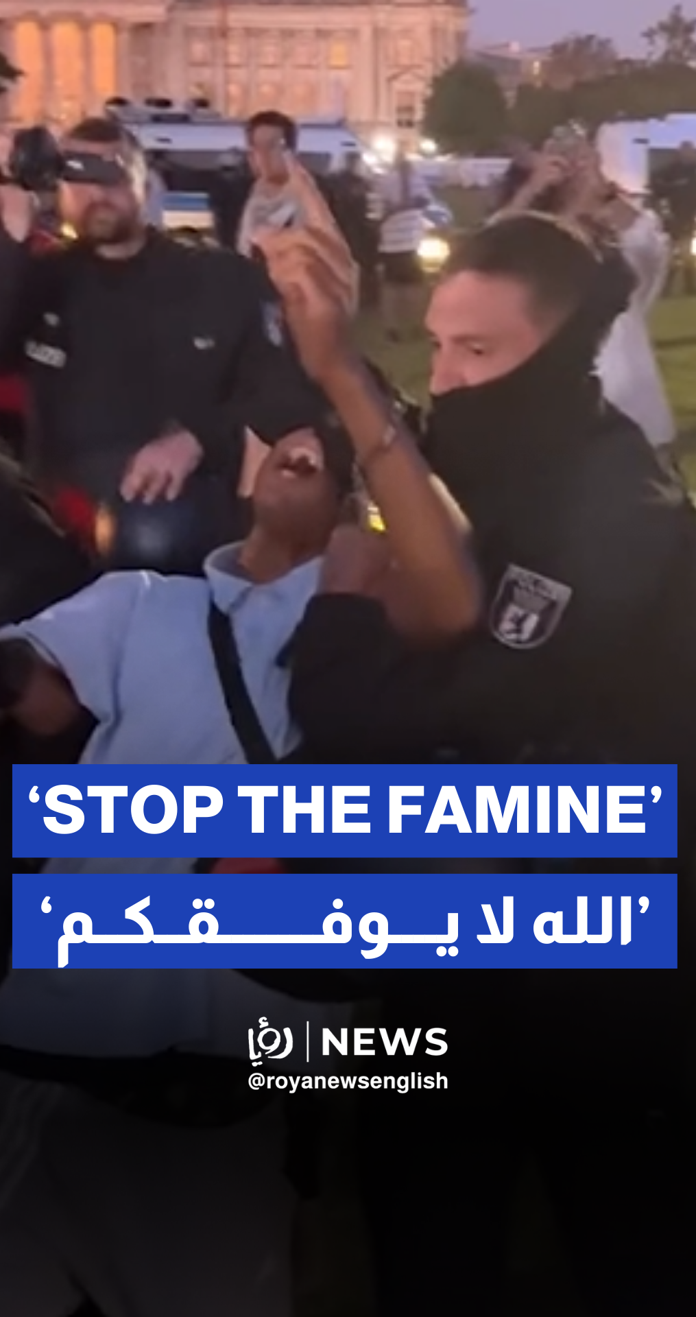Pro-Palestine protester arrested while shouting: “Stop the famine in Gaza"