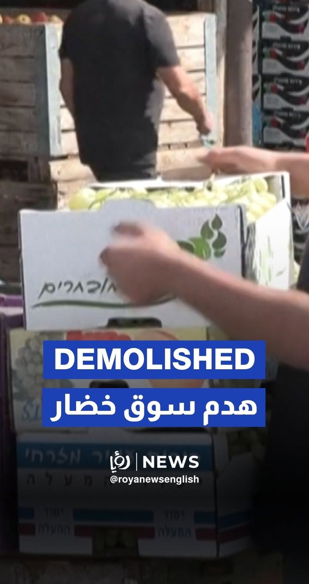 'Israeli' forces partially demolish vegetable market south of Nablus