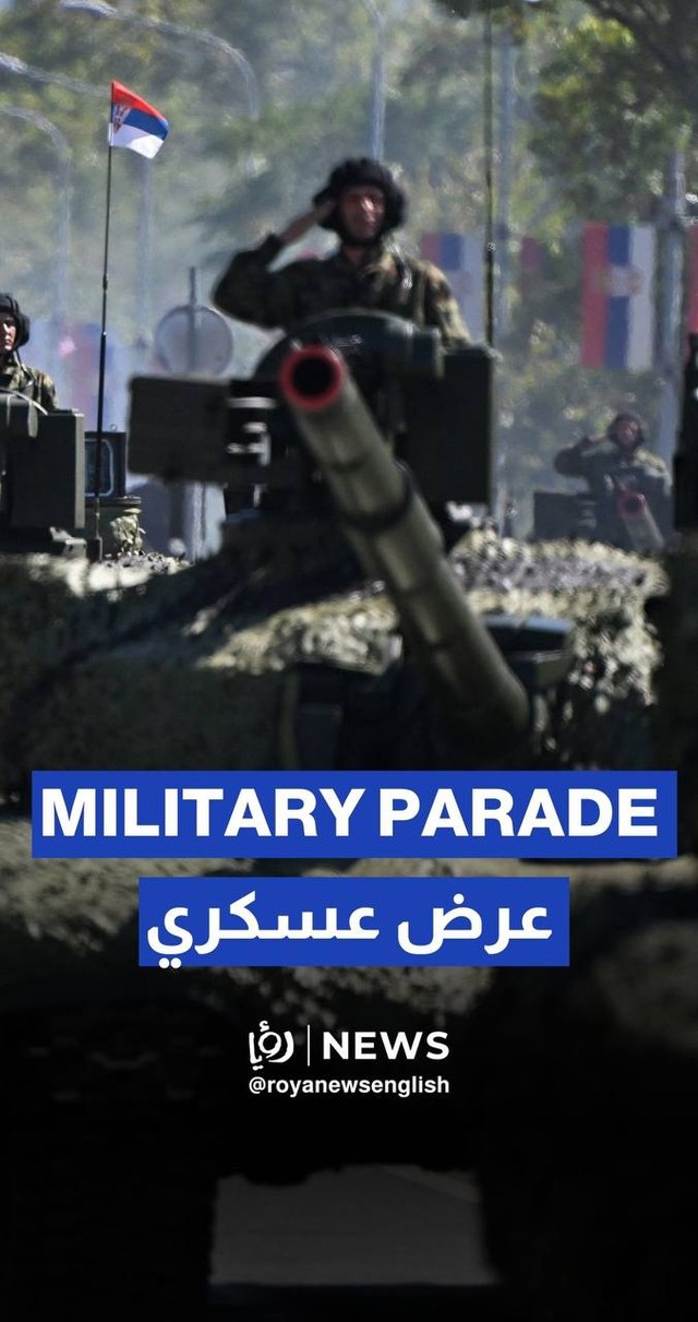 Serbia flexes military might as thousands of soldiers march in parade