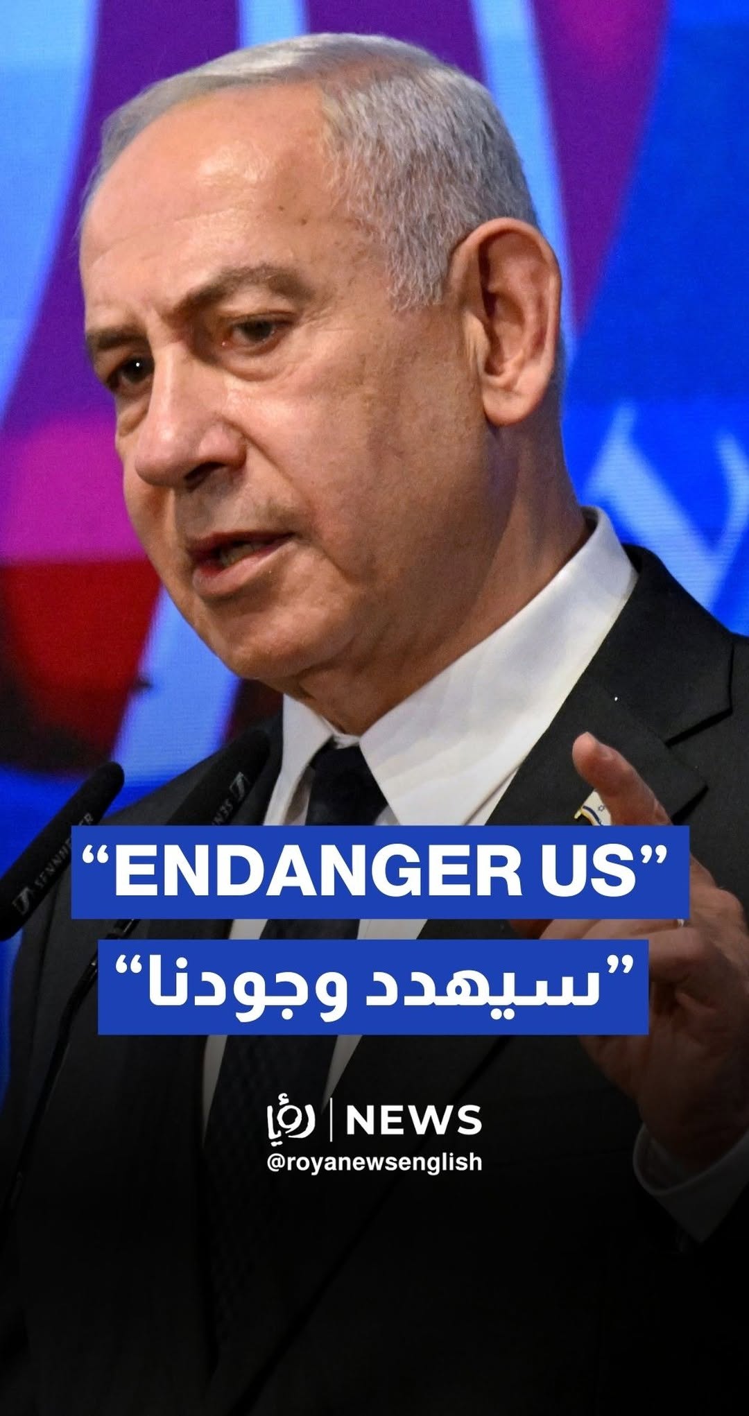 Netanyahu says establishing Palestinian state “endangers Israel's existence”