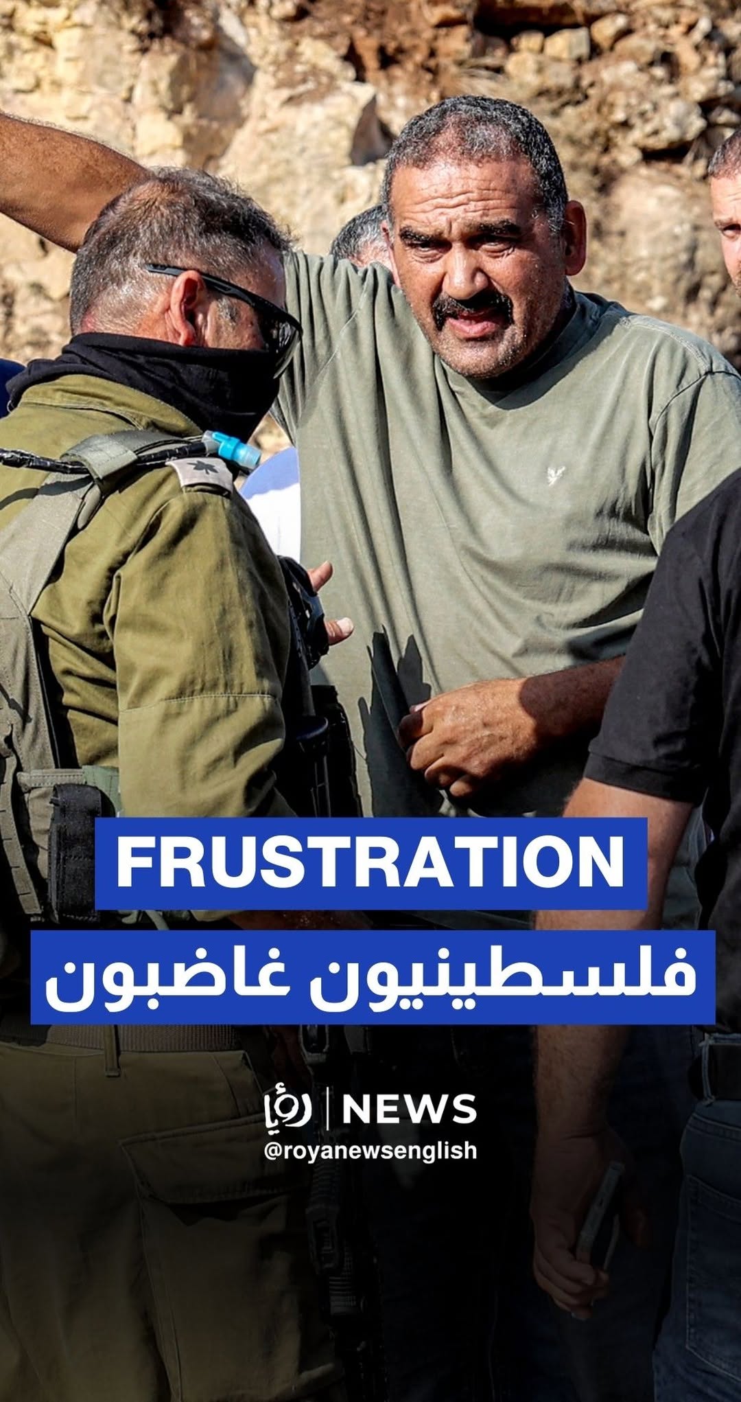 Palestinians protest paving of new settlement road in the West Bank