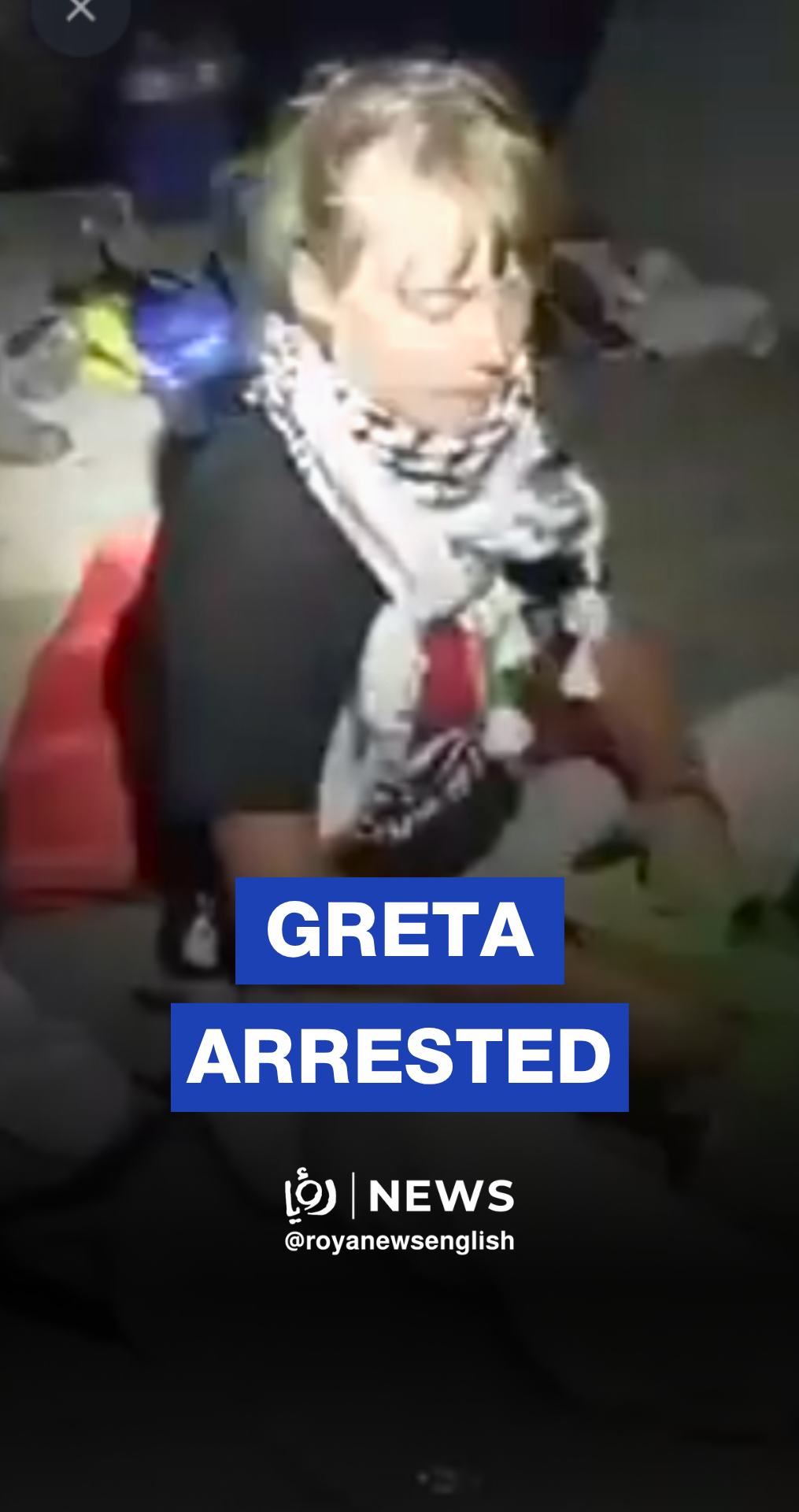 Greta Thunberg arrested by ‘Israeli’ forces aboard Sumud Flotilla