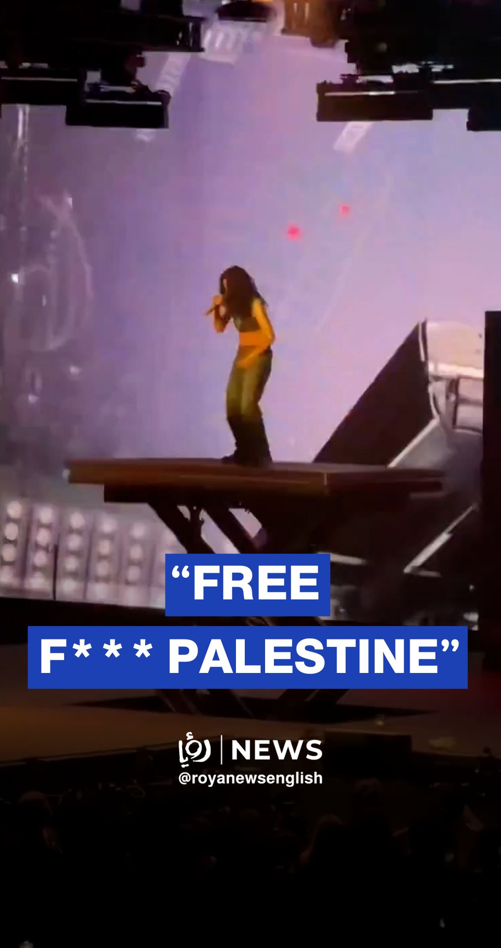 Grammy winner Lorde shouts “Free ****Palestine” during her performance