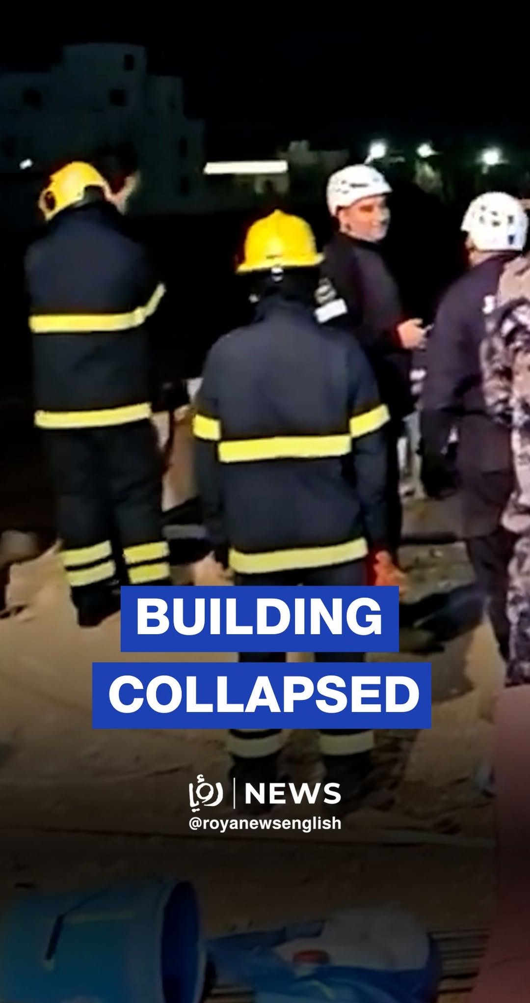 Irbid building under construction collapses in Jordan, civil defense responds
