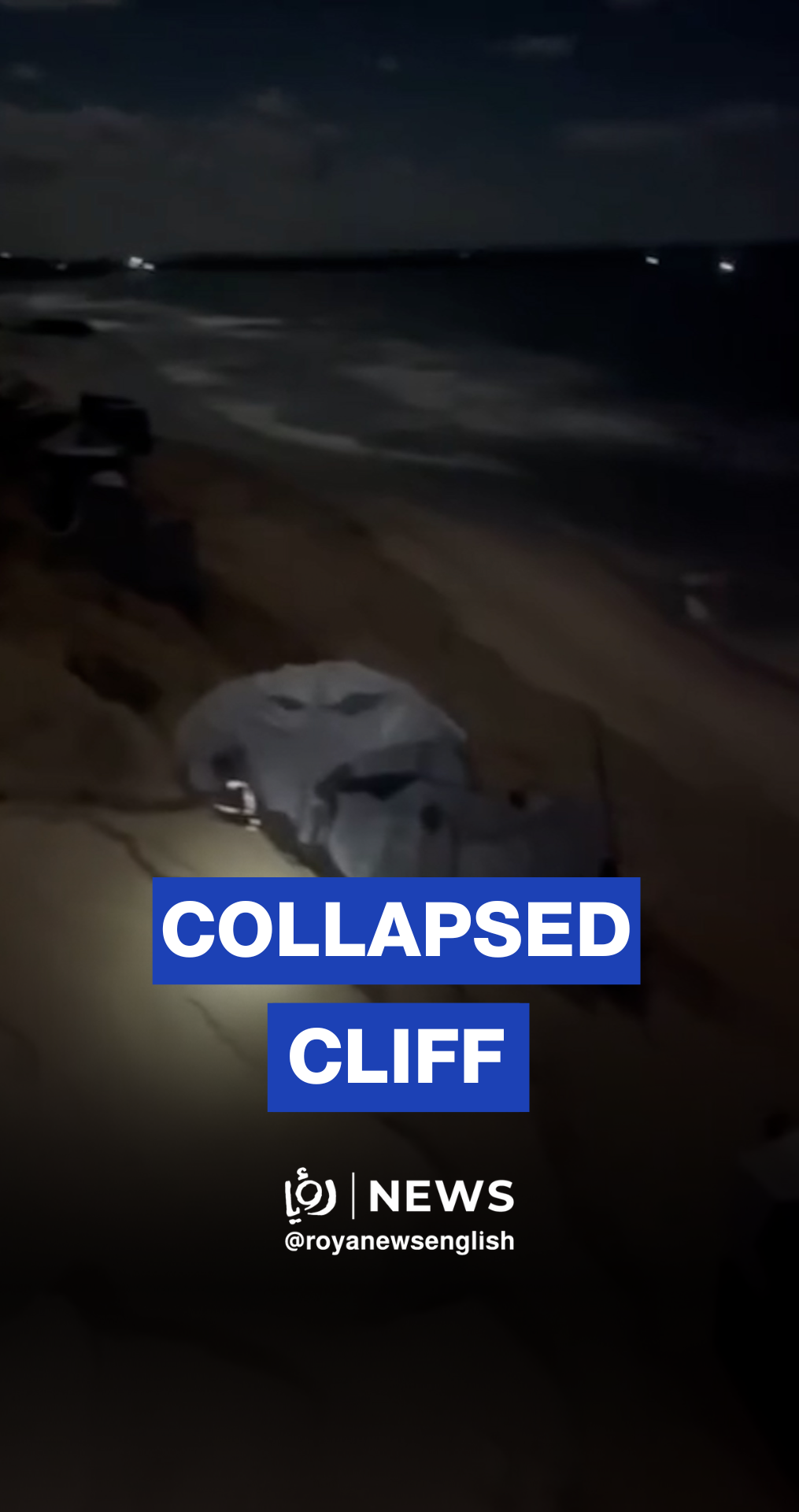 Seaside cliff collapsed onto displaced people’s tents in Gaza