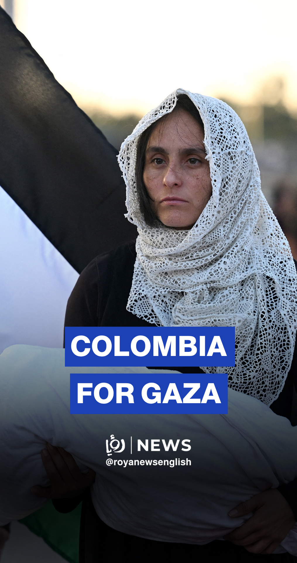 Footage of Colombian pro-Palestine march on October 7 anniversary