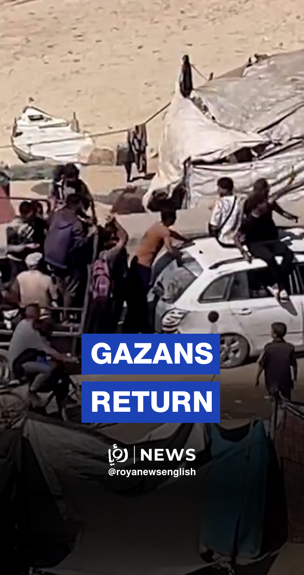 Palestinians return to Gaza City via Al-Rashid St. after 'Israeli' withdrawal