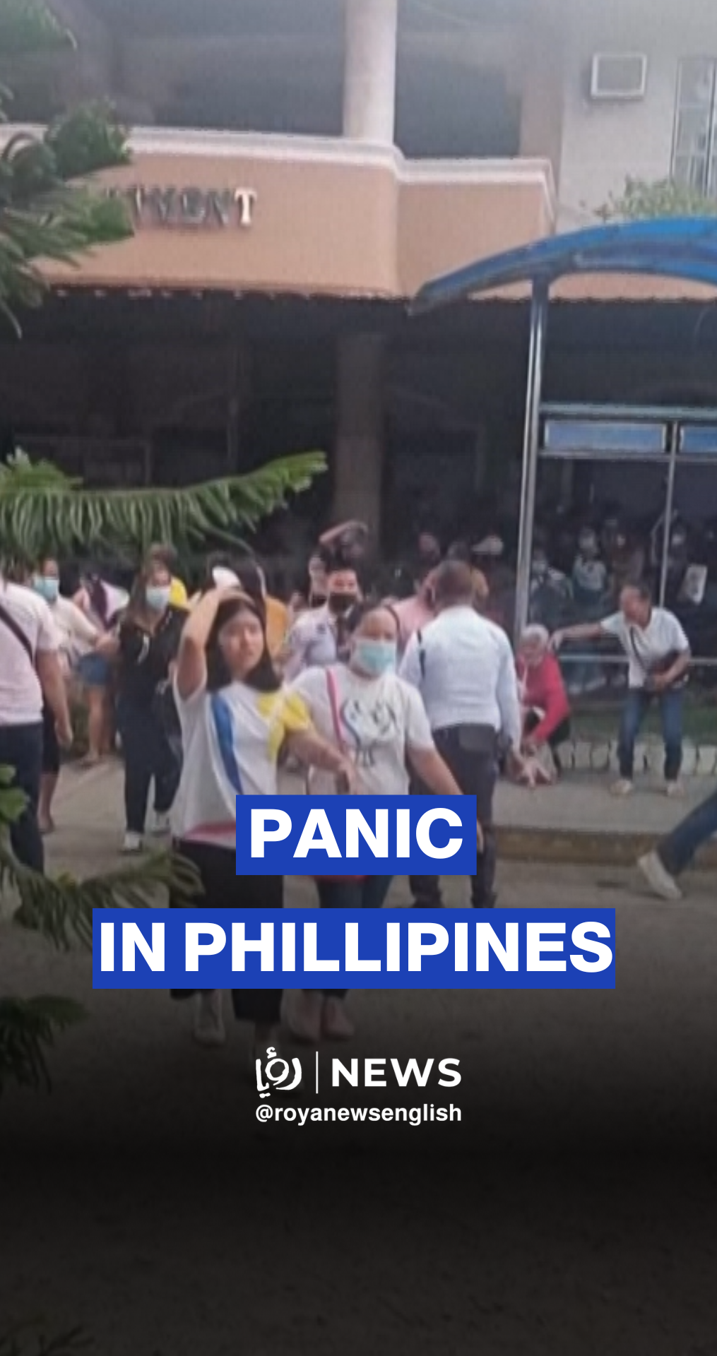 People flee after a 7.4-magnitude earthquake hits southern Philippines