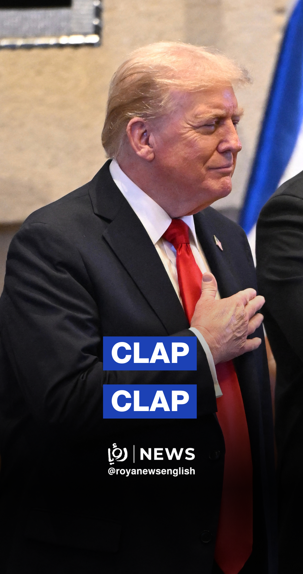 US President Trump receives standing ovation at the 'Israeli' parliament