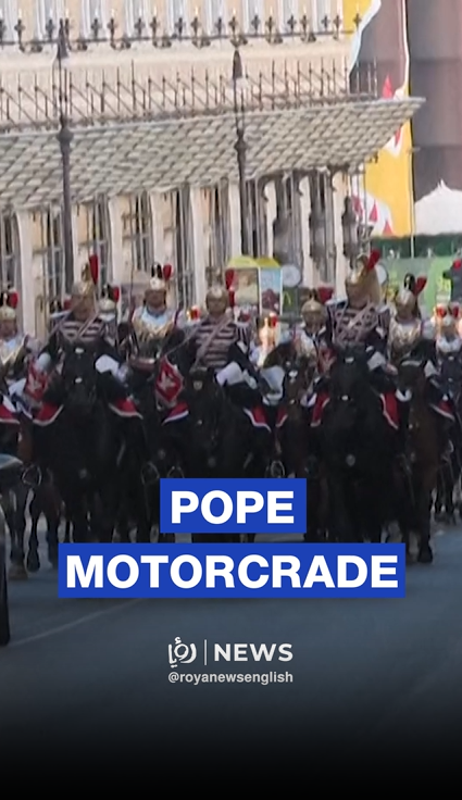 Grand motorcade for Pope Leo XIV in his first trip abroad for Rome